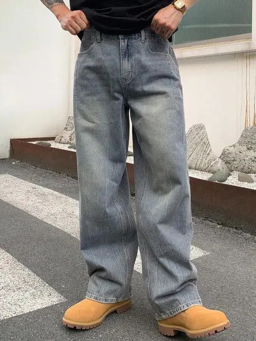 Vintage Washed Baggy Jeans