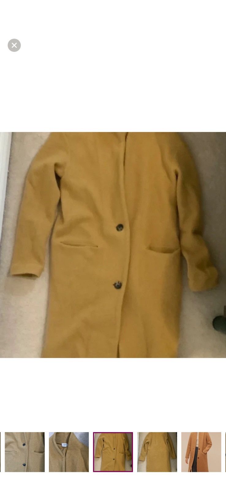 Aritzia Wilfred Dujardin Mustard Yellow Wool Coat Size S / US 4 / IT 40 - 10 Thumbnail