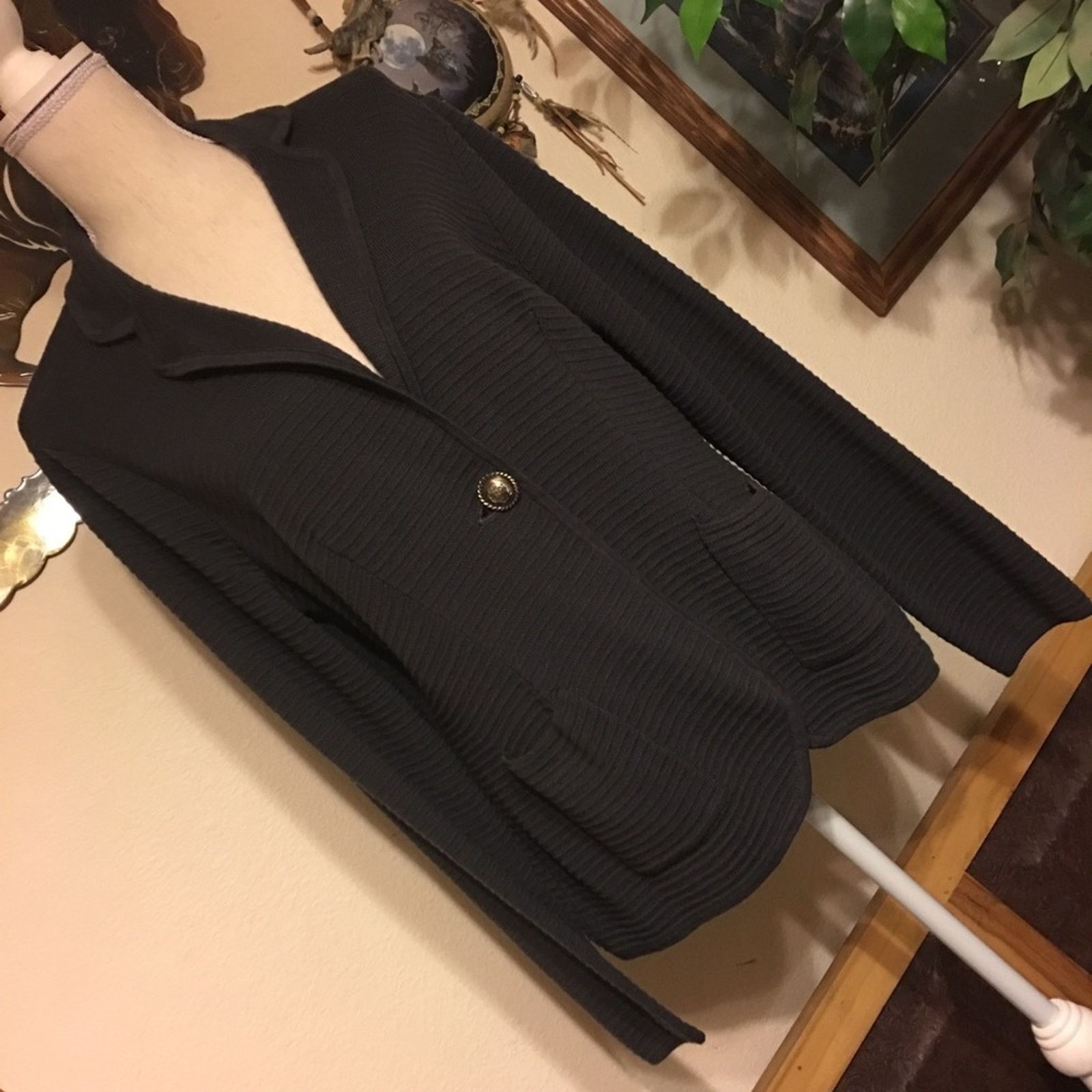 Other WD-NY dark gray textured cardigan jacket XL Size XL / US 12-14 / IT 48-50 - 2 Thumbnail
