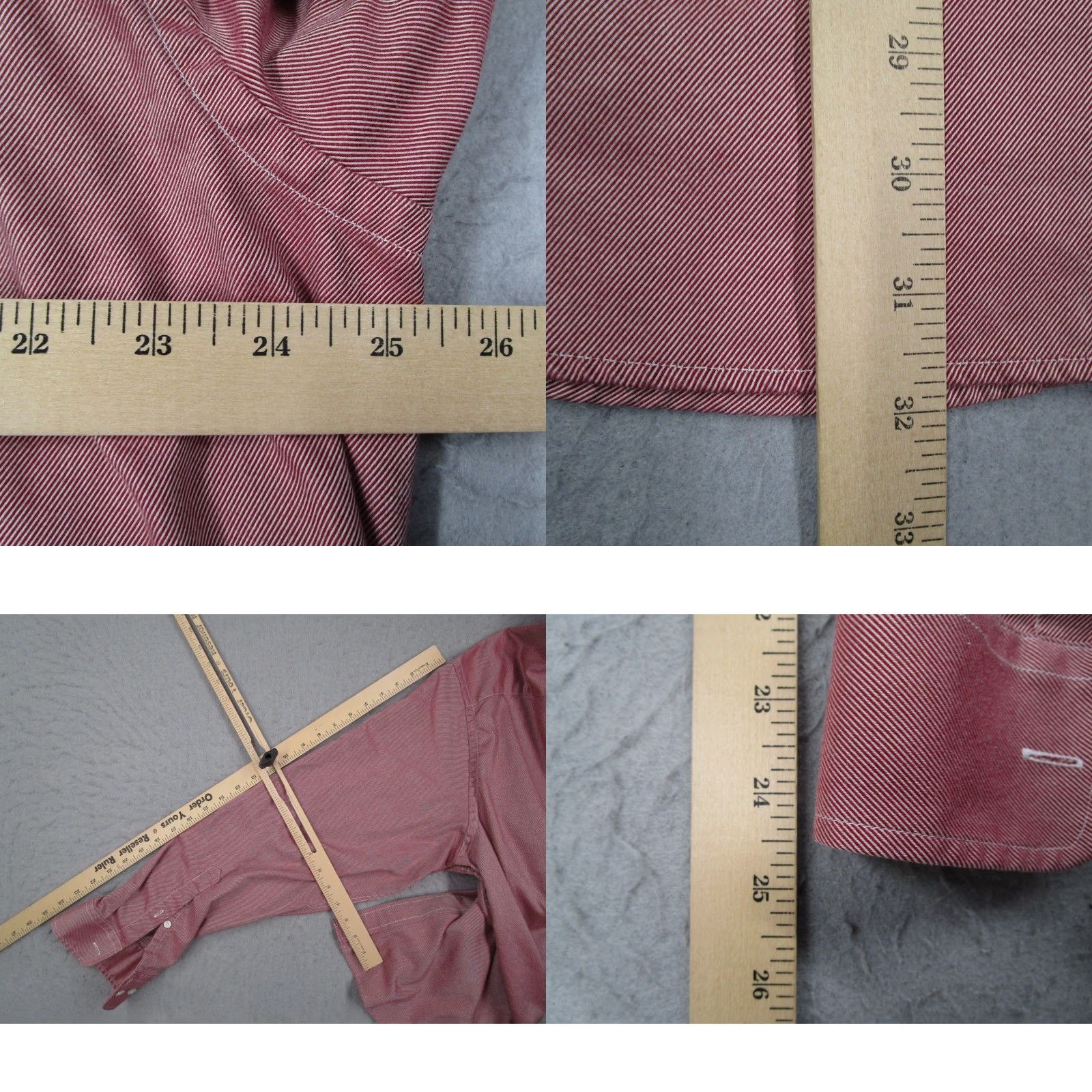 Pendleton VINTAGE Pendleton Bridgeport Mens XXL Red White Micro Stripe Cotton Button Down Shirt Size US XXL / EU 58 / 5 - 8 Thumbnail