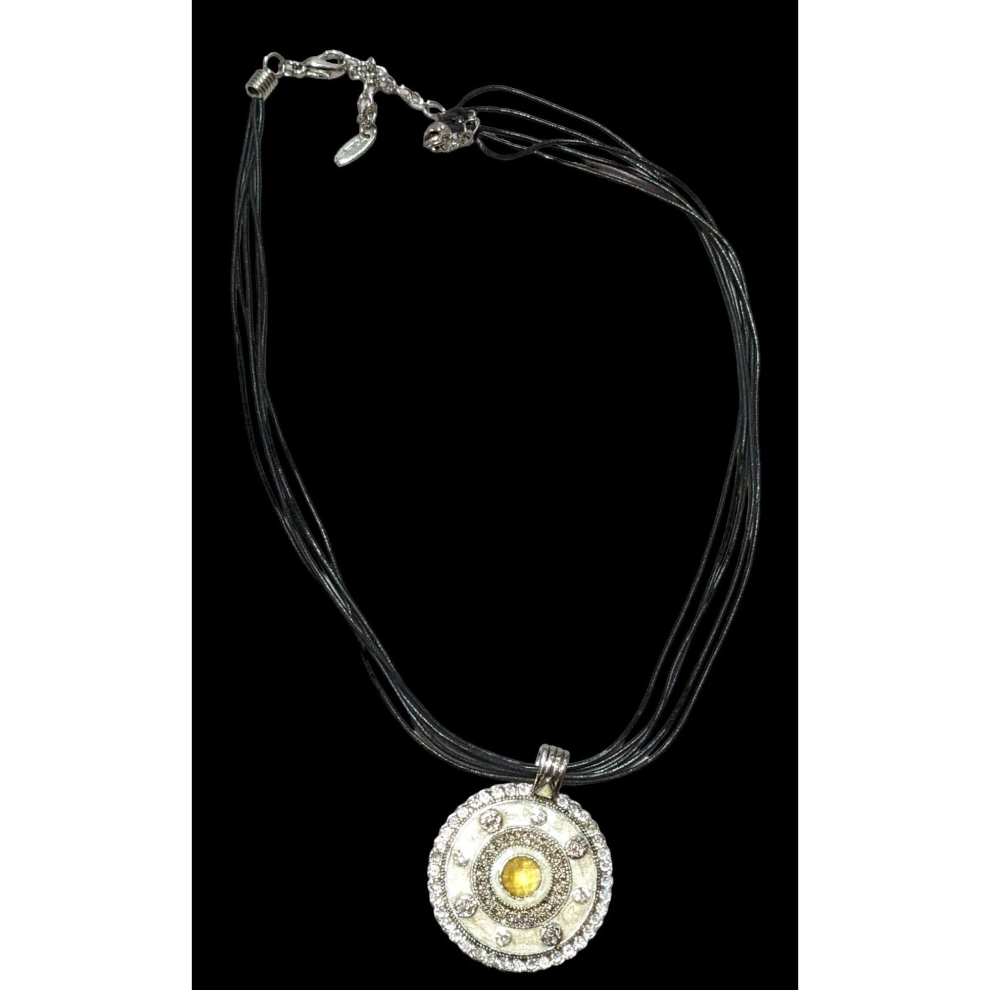Other Vintage 90s VCLM Rhinestone Enamel Necklace Size ONE SIZE - 1 Thumbnail