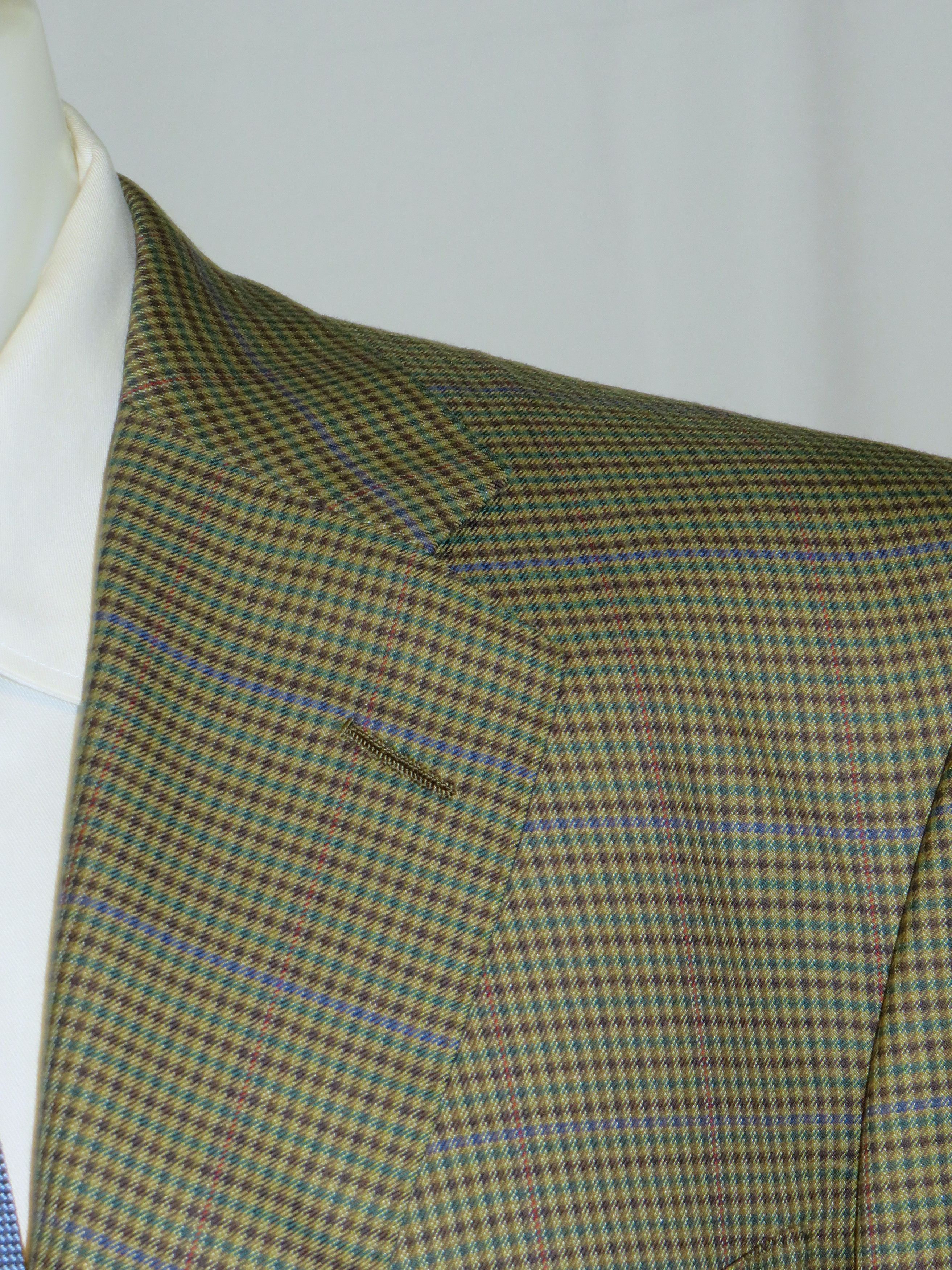 Bergdorf Goodman × Domenico Spano Bespoke Belted Guncheck Three Roll Two Hunting Suit 42R Size 42R - 5 Thumbnail