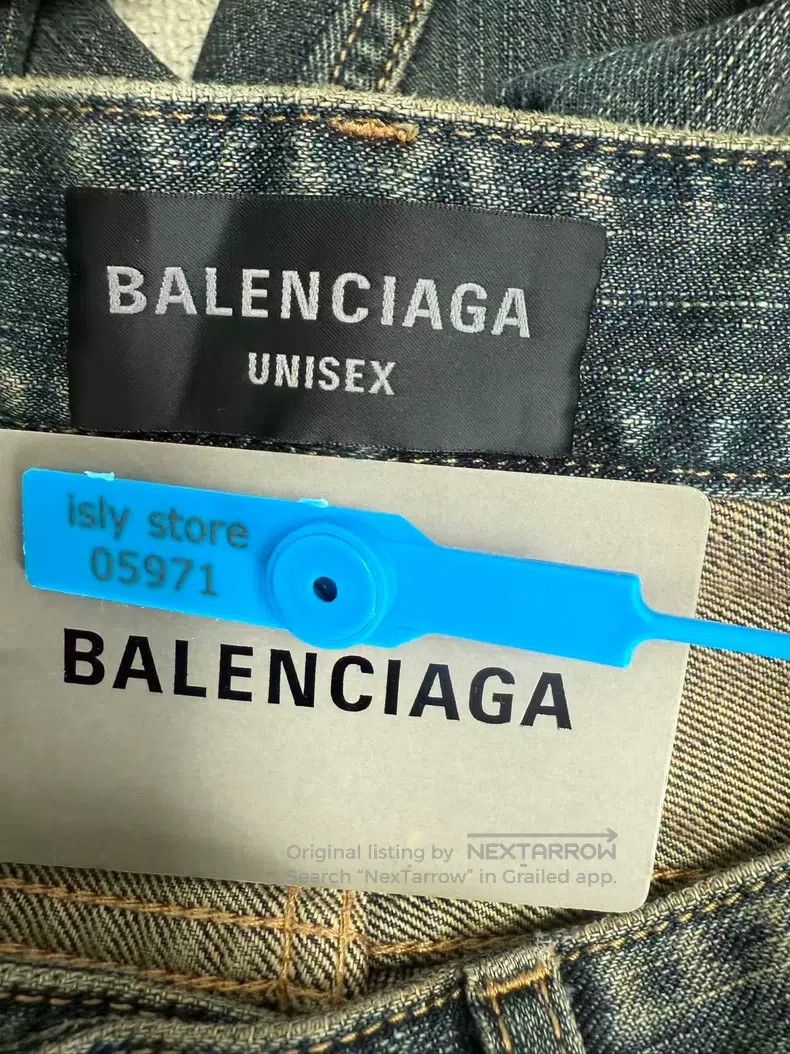 Balenciaga Balenciaga size S Logo denim pants Size US 27 - 4 Thumbnail