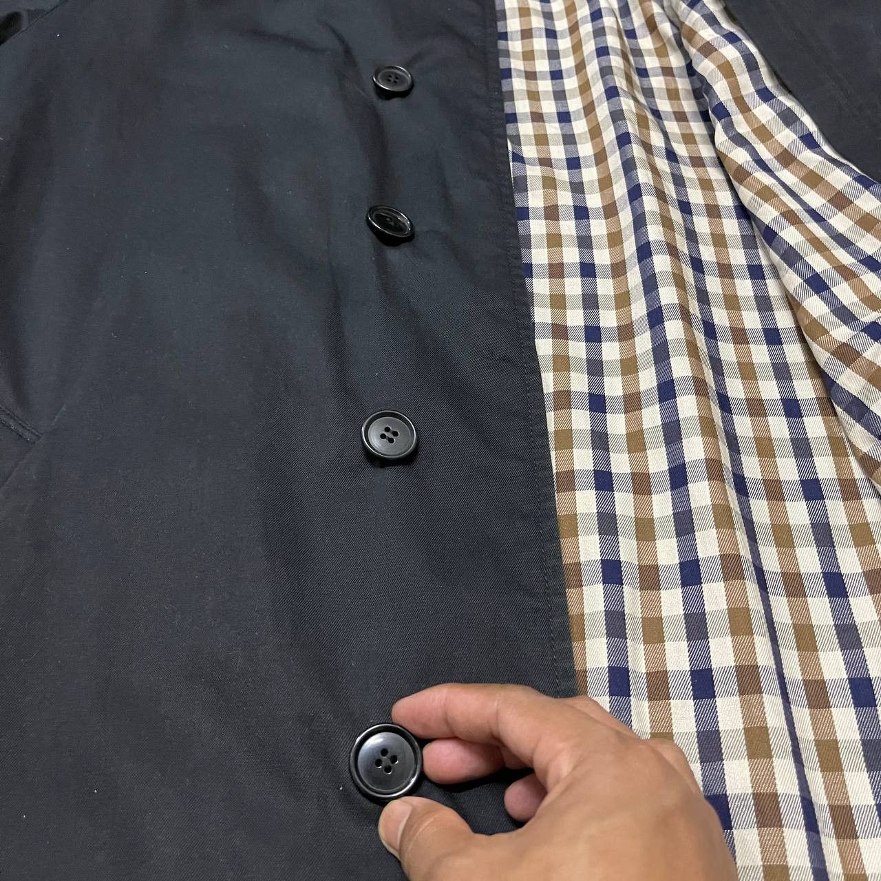 Aquascutum Vintage Aquascuntum London Trench Coat Checkered Size US L / EU 52-54 / 3 - 6 Thumbnail