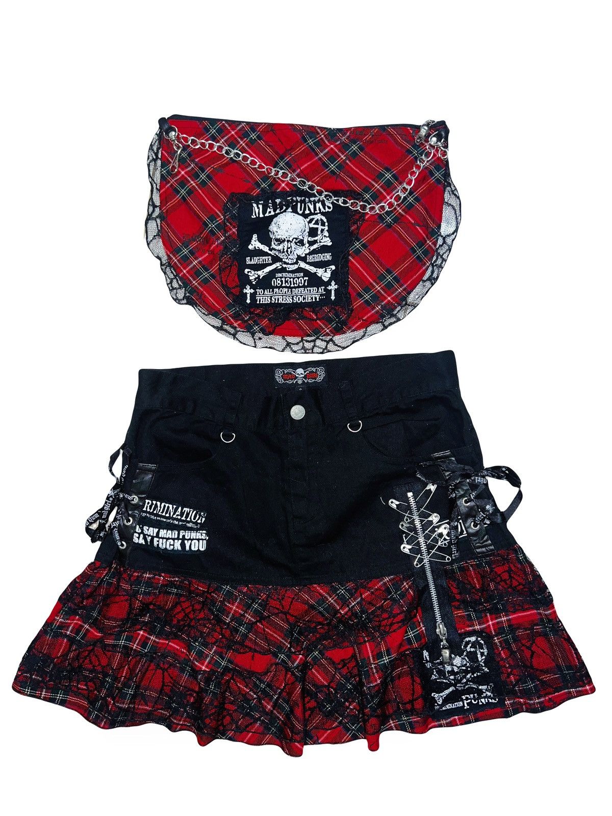 Japanese Brand Madpunks mini skirt 🧛🏻‍♀️🖤 Size 28" / US 6 / IT 42 - 3 Thumbnail