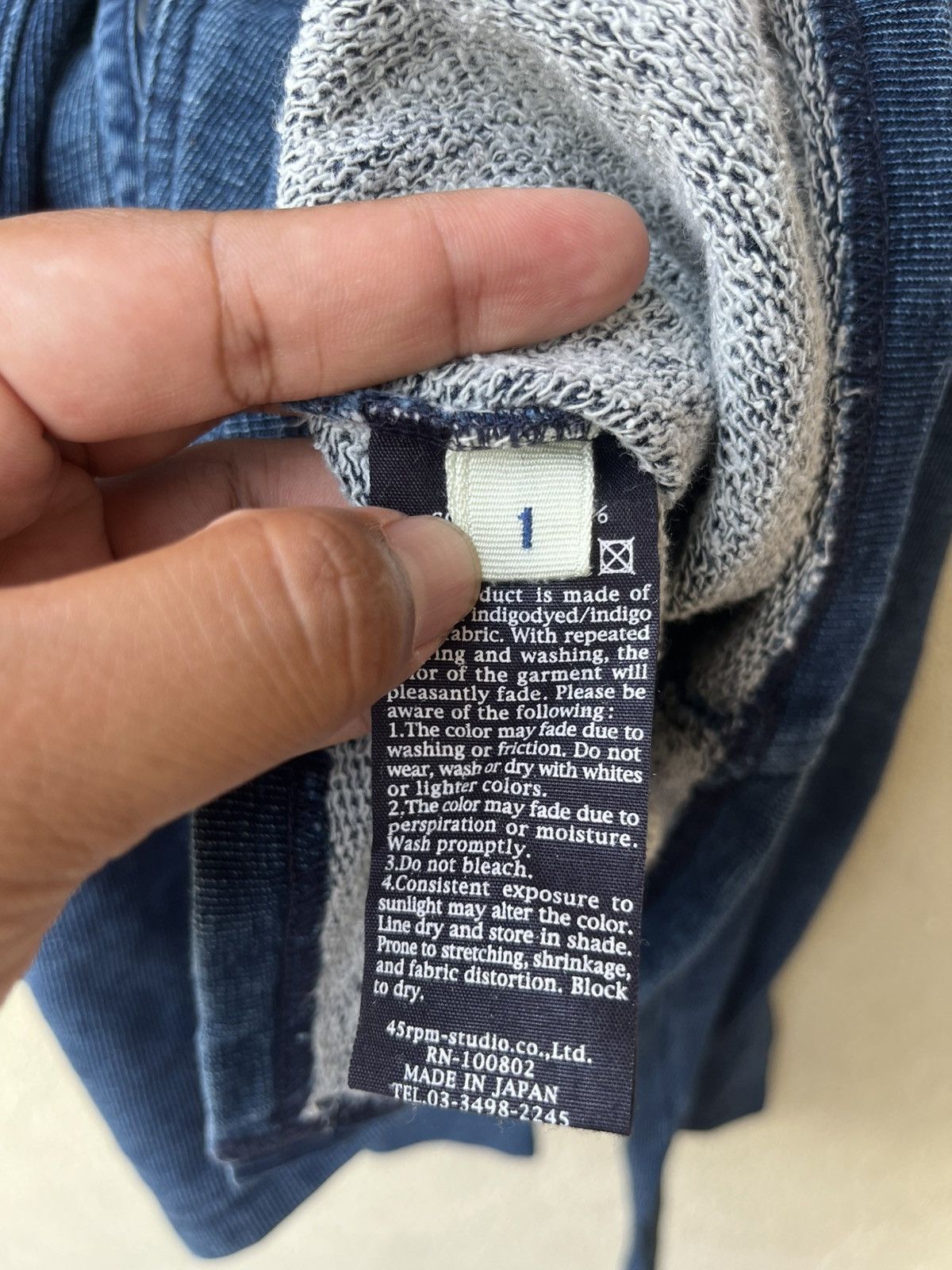 45rpm Double pocket Cotton jacket indigo dyed Size S / US 4 / IT 40 - 10 Thumbnail