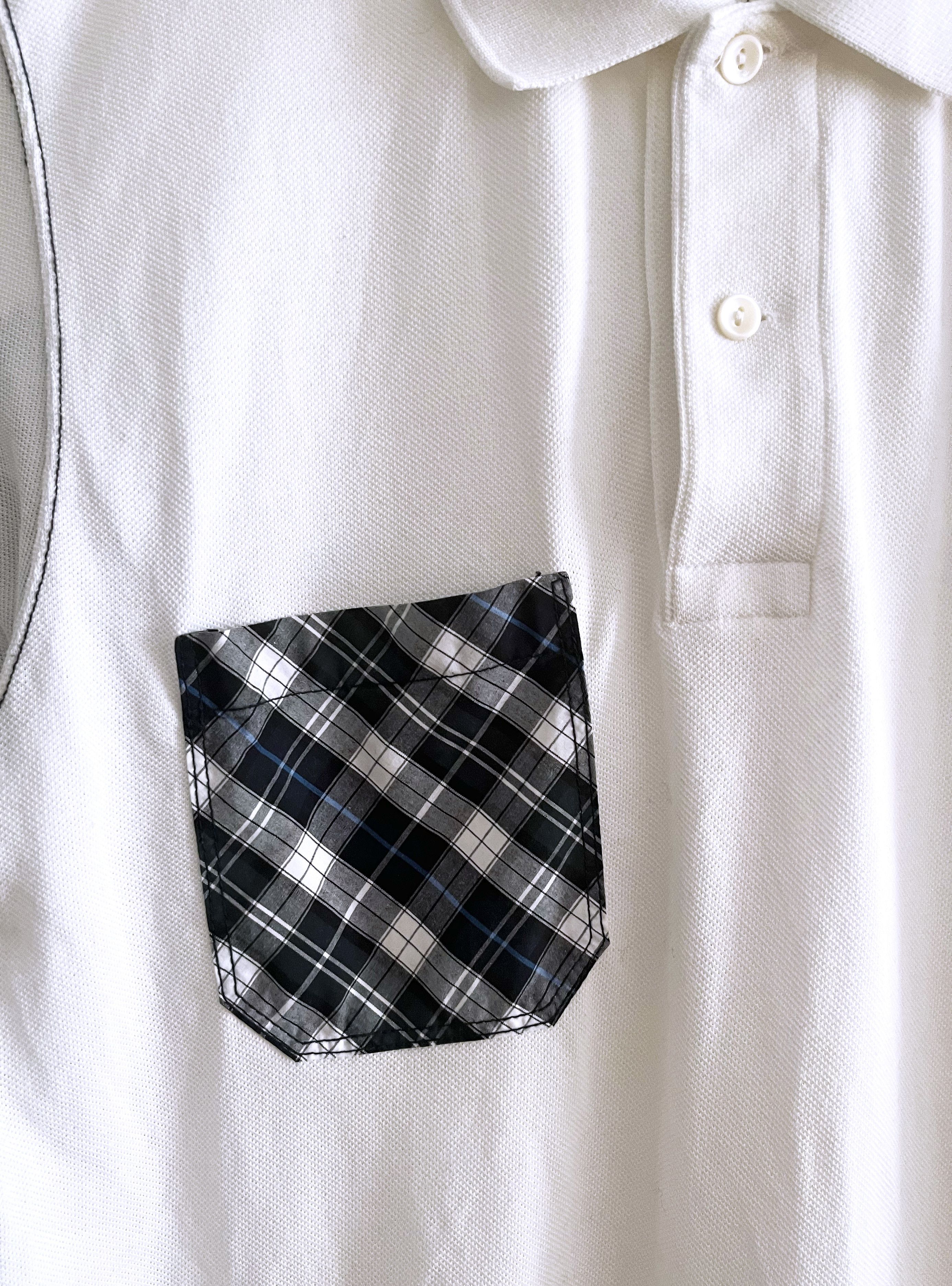 Junya Watanabe × Lacoste white + plad polo shirt Size US S / EU 44-46 / 1 - 4 Thumbnail