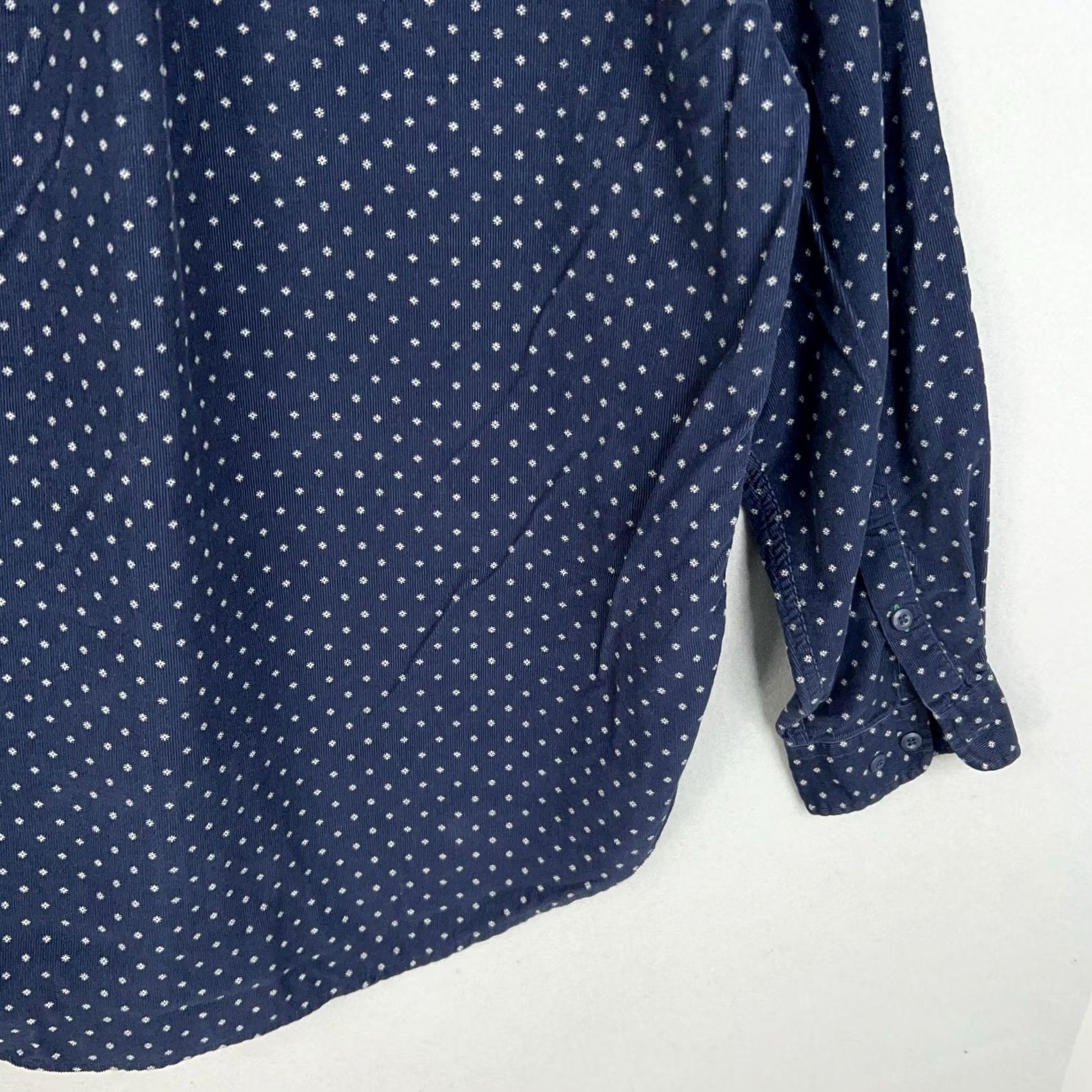 Tommy Hilfiger Tommy Hilfiger Shirt Mens Large Navy Blue Corduroy Snowflake Long Sleeve Y2K Size US L / EU 52-54 / 3 - 7 Thumbnail