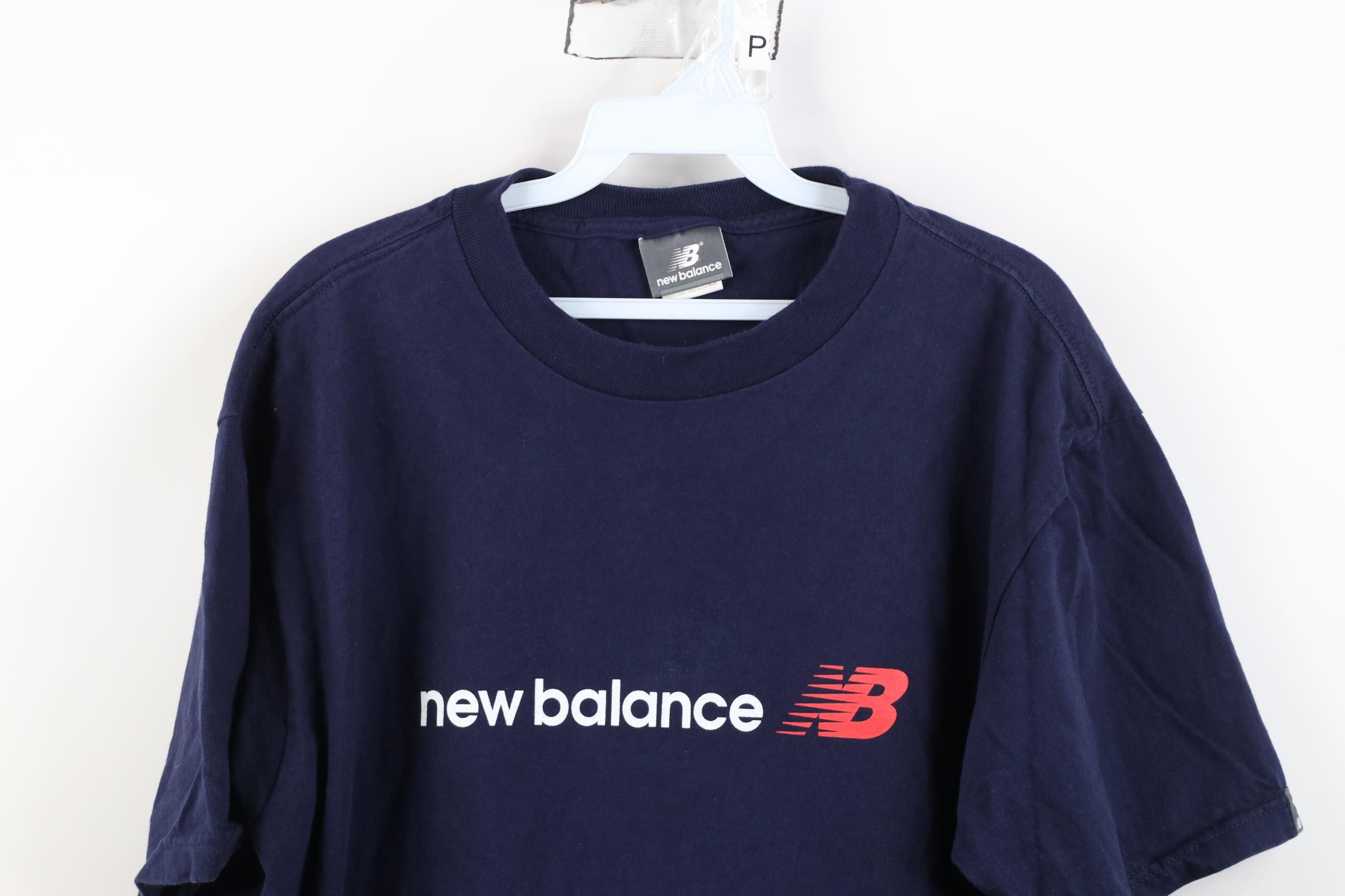 New Balance Vintage 90s Y2K New Balance Short Sleeve T-Shirt Blue USA Size US L / EU 52-54 / 3 - 2 Thumbnail