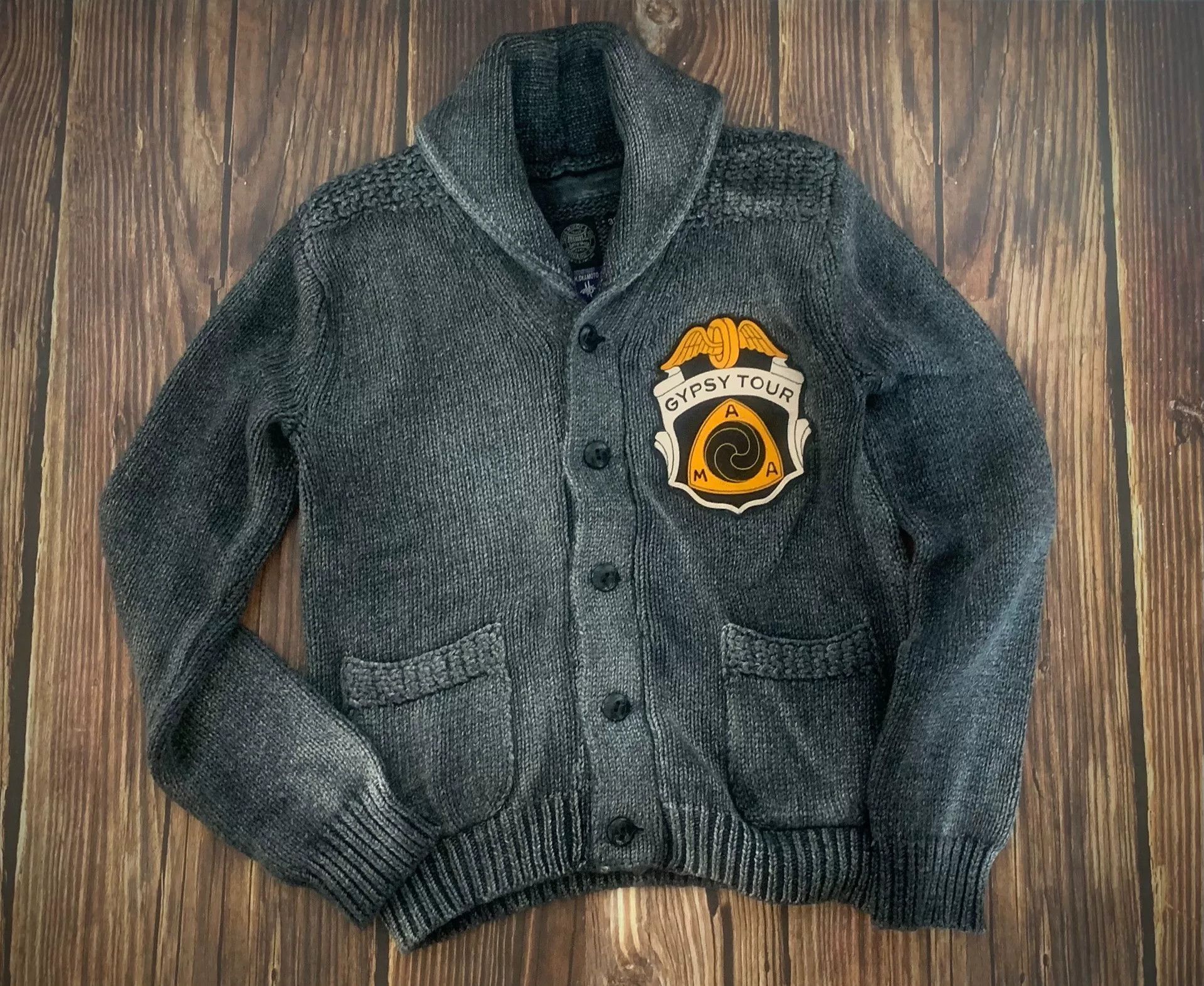 TOYS McCOY navy blue cardigan with large patch Size US M / EU 48-50 / 2 - 1 Thumbnail