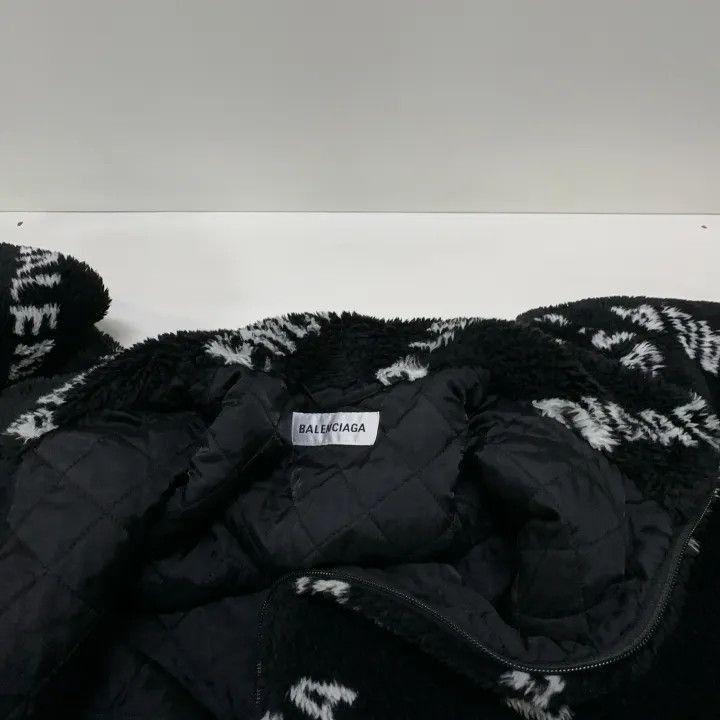 Balenciaga Balenciaga Black Faux Fur Oversized Zip Jacket Size S / US 4 / IT 40 - 7 Thumbnail