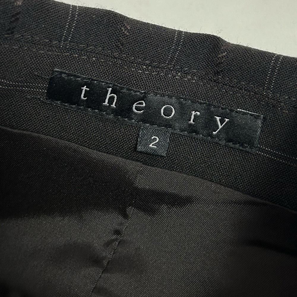 Theory Theory l Wool Blend Charcoal Pinstripe Blazer Jacket Size 2 Size XS / US 0-2 / IT 36-38 - 6 Thumbnail
