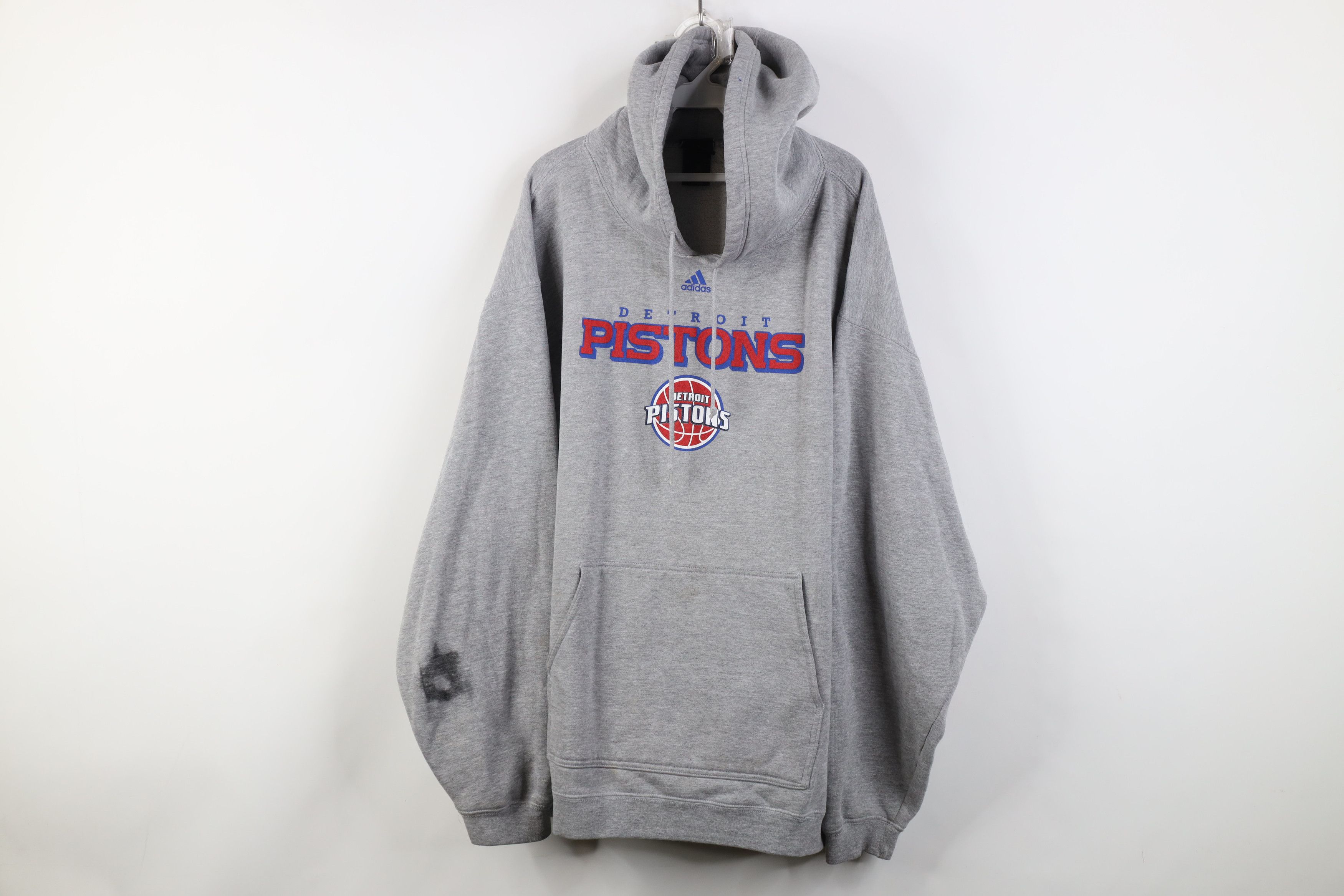 Vintage Adidas Detroit Pistons Basketball Hoodie Sweatshirt