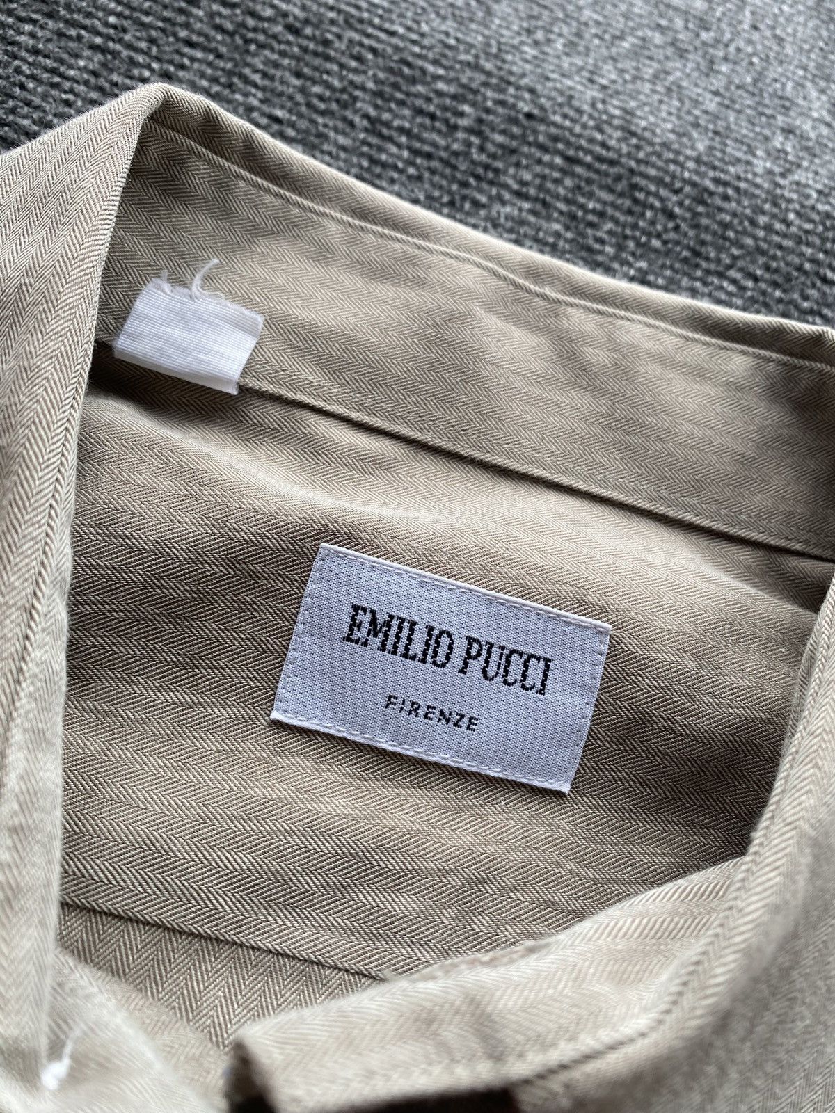 Other 🔥Emilio Pucci designer mens beige shirt Size US XL / EU 56 / 4 - 3 Thumbnail