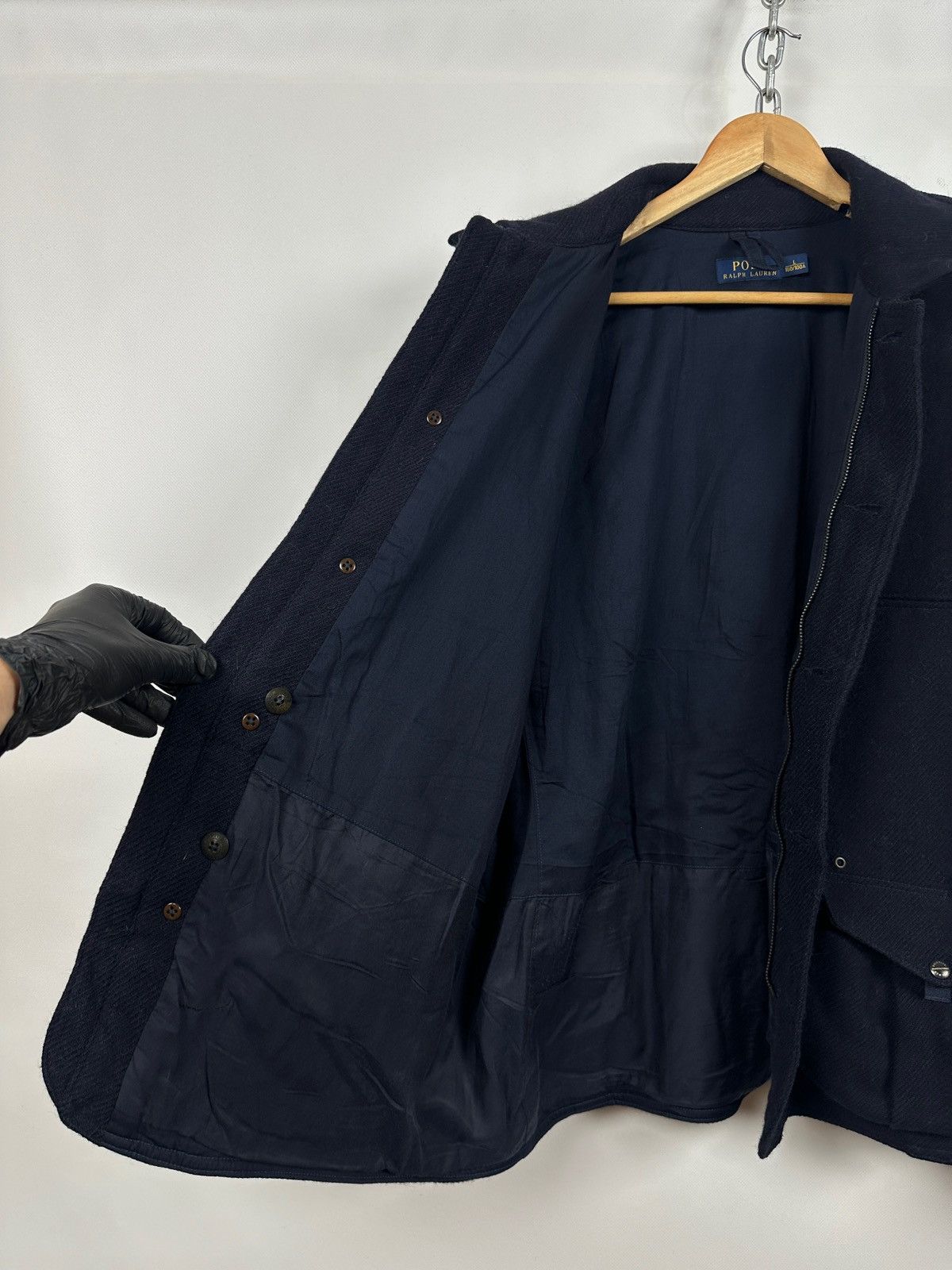 Polo Ralph Lauren Polo Ralph Lauren Wool/Alpaca Navy Blue Military Jacket Size US L / EU 52-54 / 3 - 21 Thumbnail