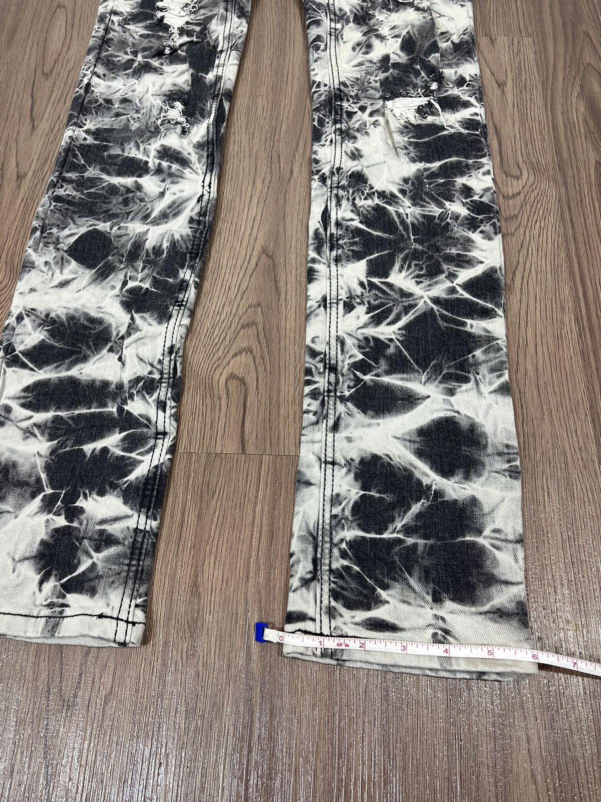 Punk and Yo Lil’ Marv Distressed Marble Wash Jeans Size US 31 - 20 Thumbnail