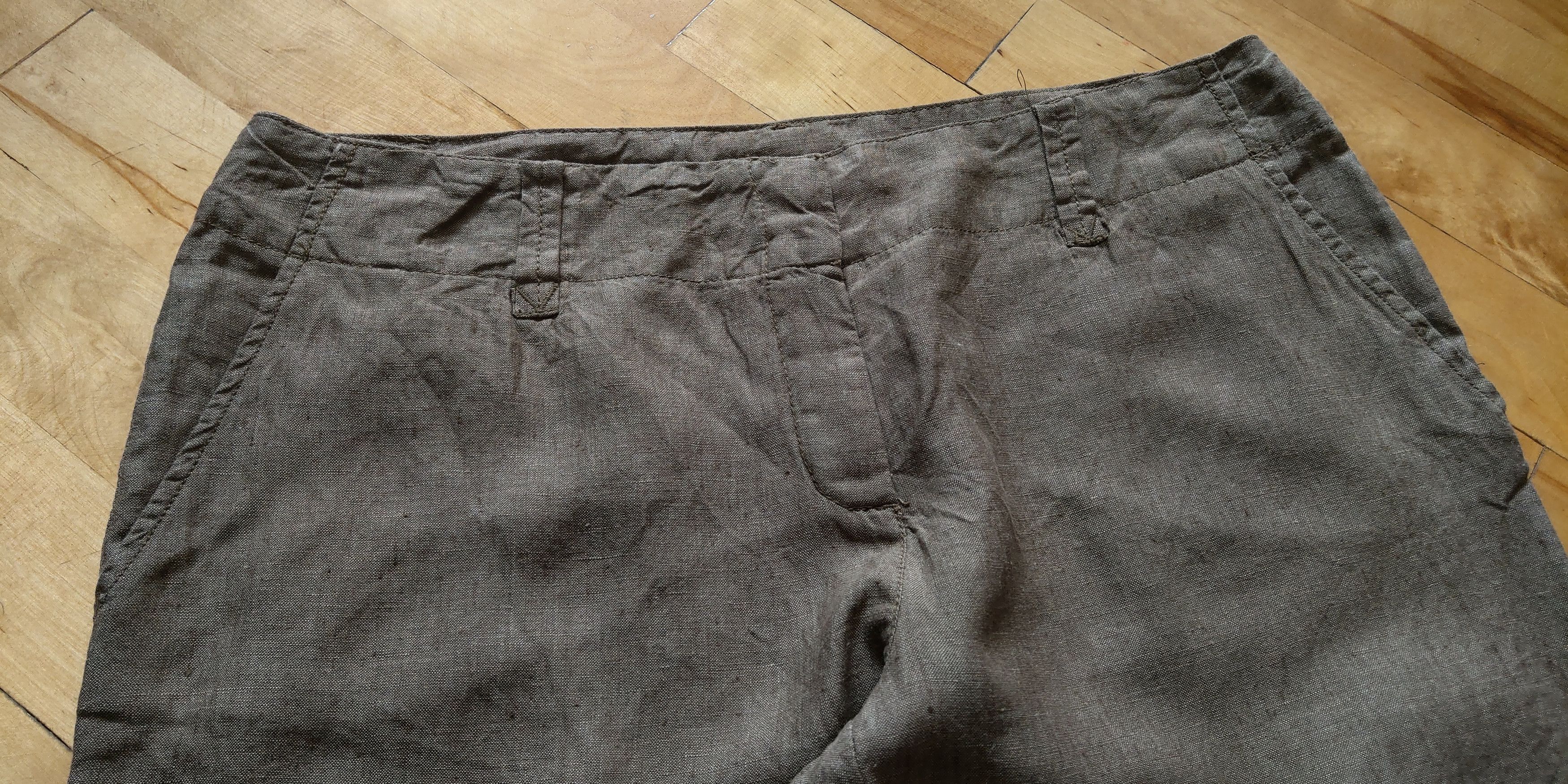 Vintage 100% Linen Pants Flared Baggy Minimalist y2k Vintage Size US 33 - 3 Thumbnail