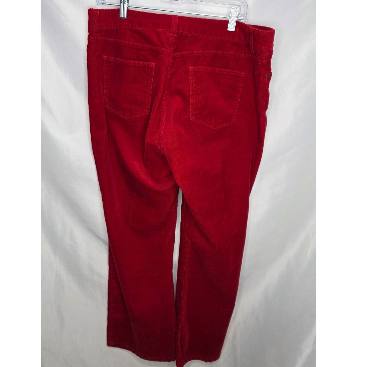 Other Talbots Red Classic Wide Leg Curvy Corduroy Women's Pants Size 35" - 2 Thumbnail