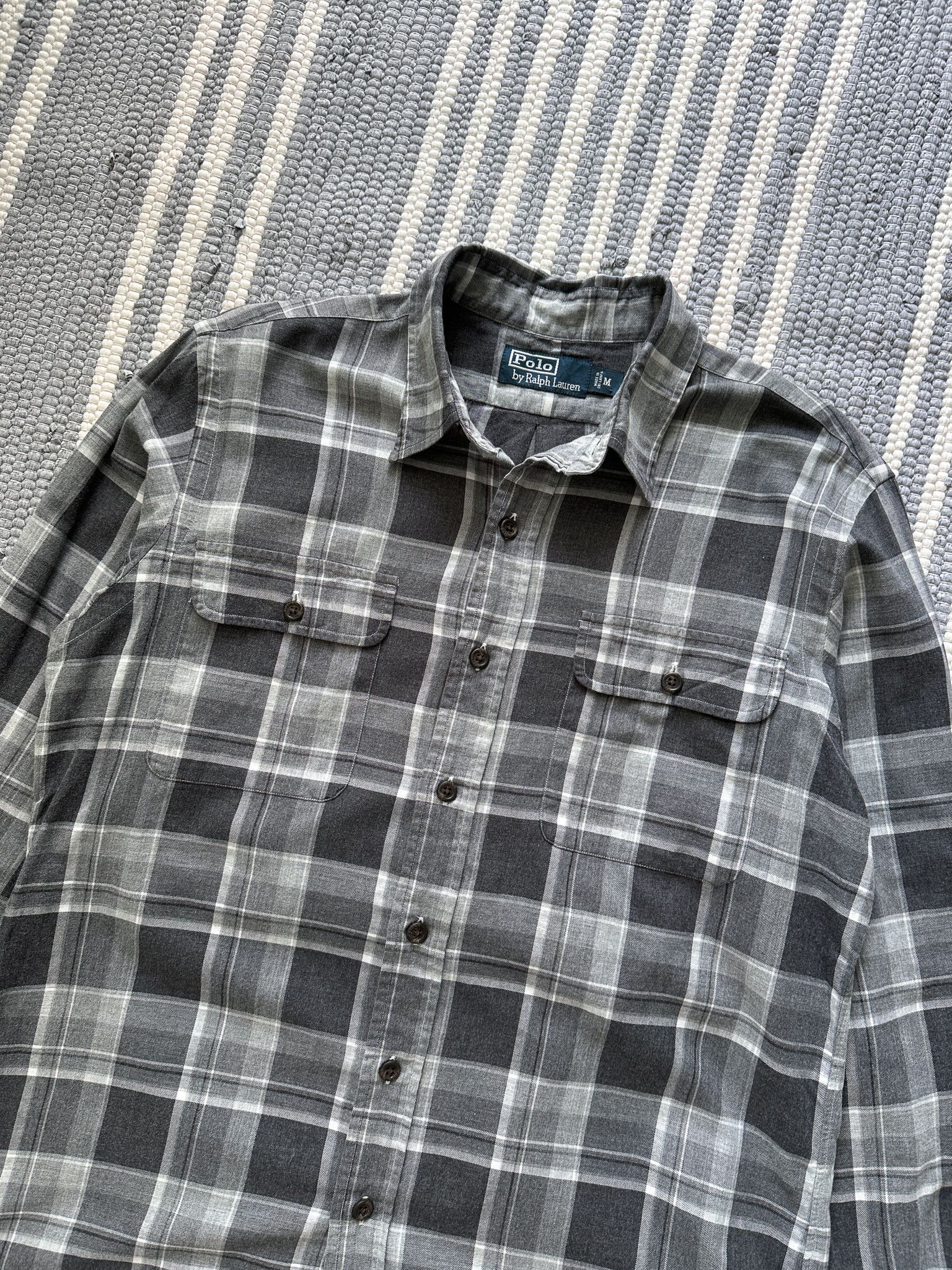 Polo Ralph Lauren Vintage Polo Ralph Lauren Gray Check Shirt Size US M / EU 48-50 / 2 - 3 Thumbnail