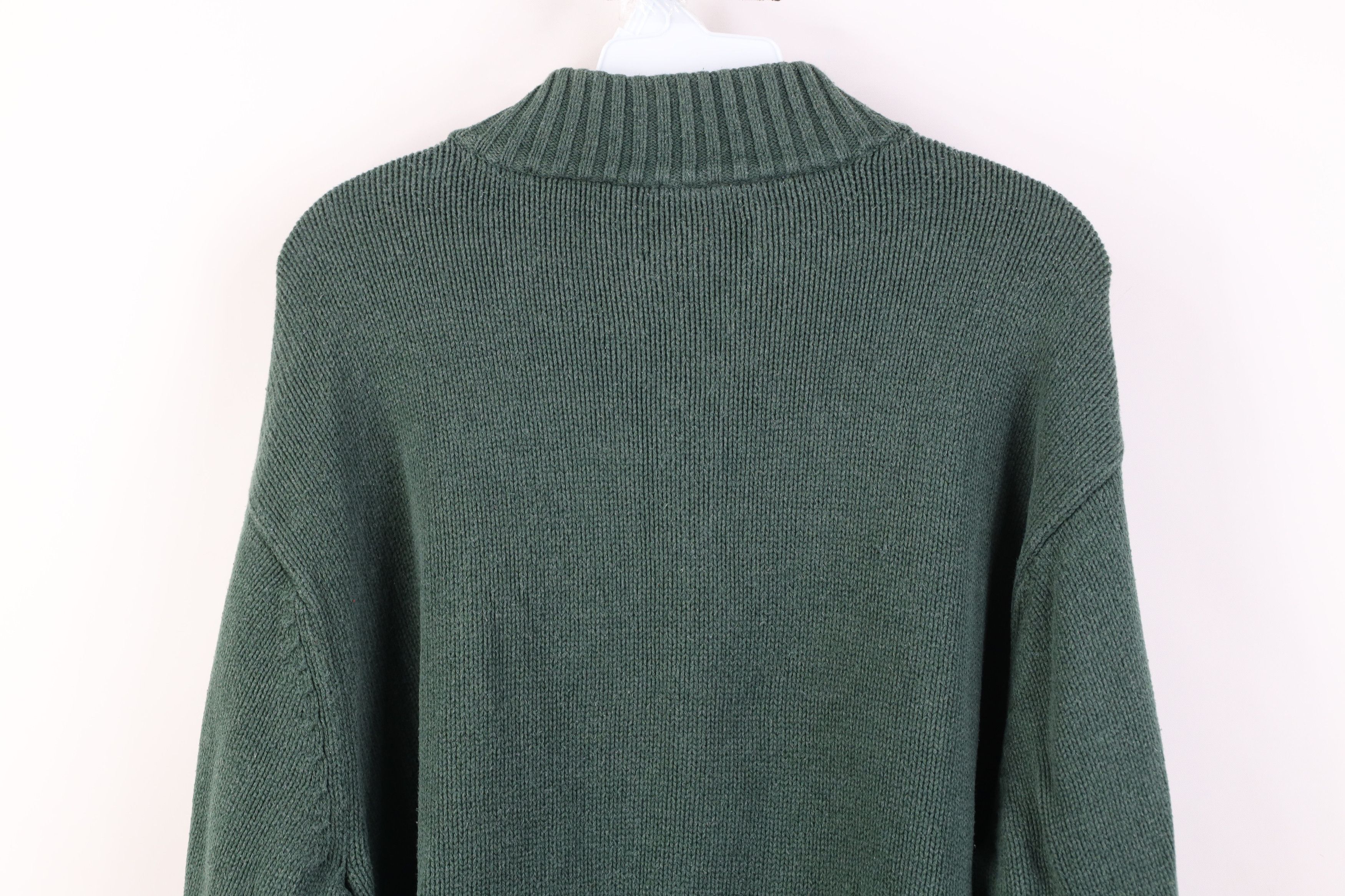 Chaps Vintage Y2K Chaps Ribbed Knit 1/4 Half Zip Sweater Green Size US XXL / EU 58 / 5 - 12 Thumbnail