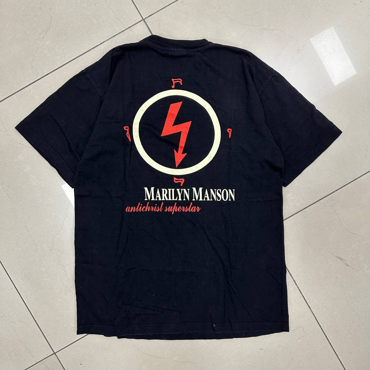 Vintage Vintage 90s Marilyn Manson Antichrist Superstar bleach tee Size US M / EU 48-50 / 2 - 2 Thumbnail
