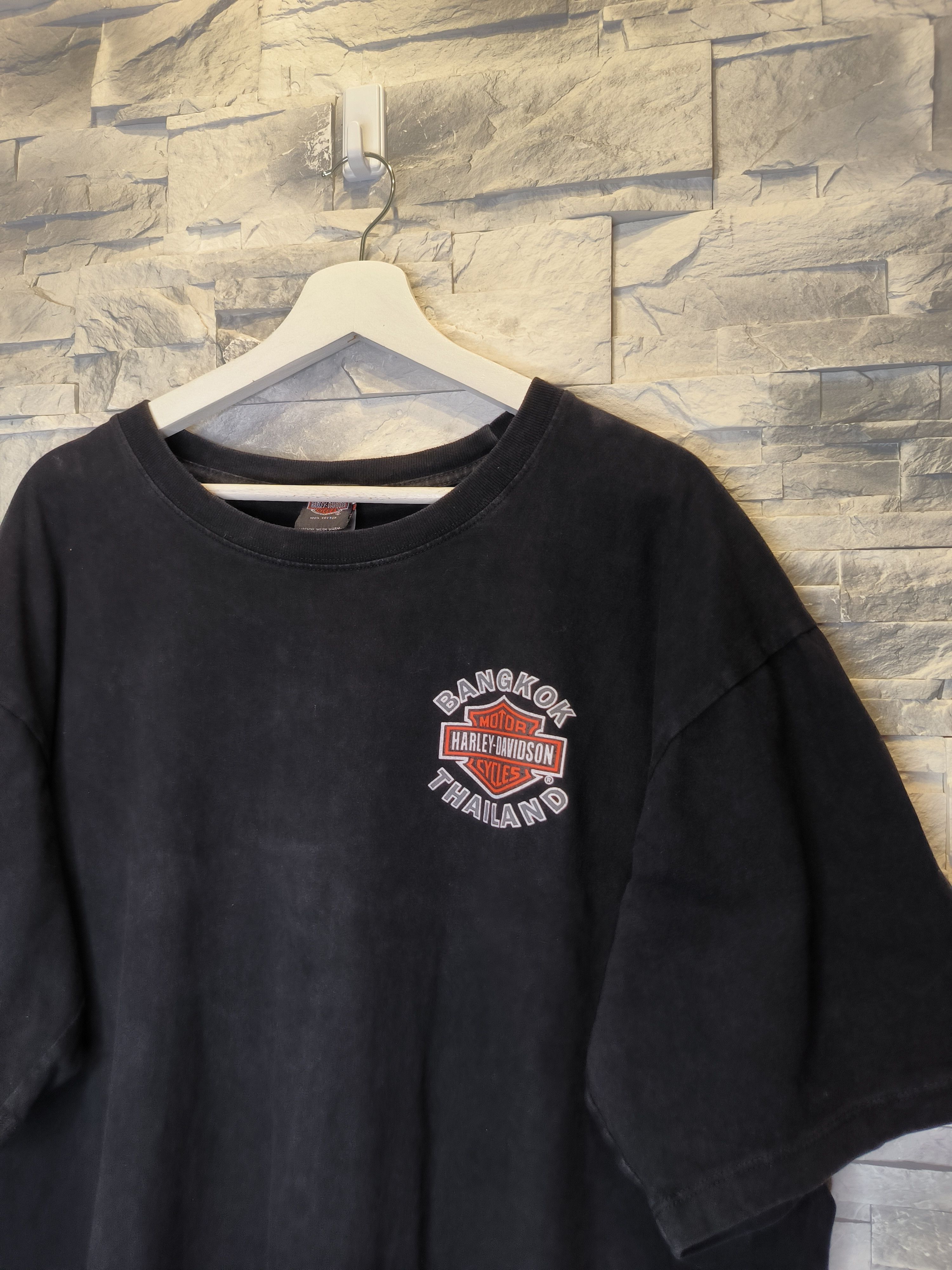 Harley Davidson Harley Davidson Vintage Tee Bangok Thailand Racing Size US XL / EU 56 / 4 - 4 Thumbnail