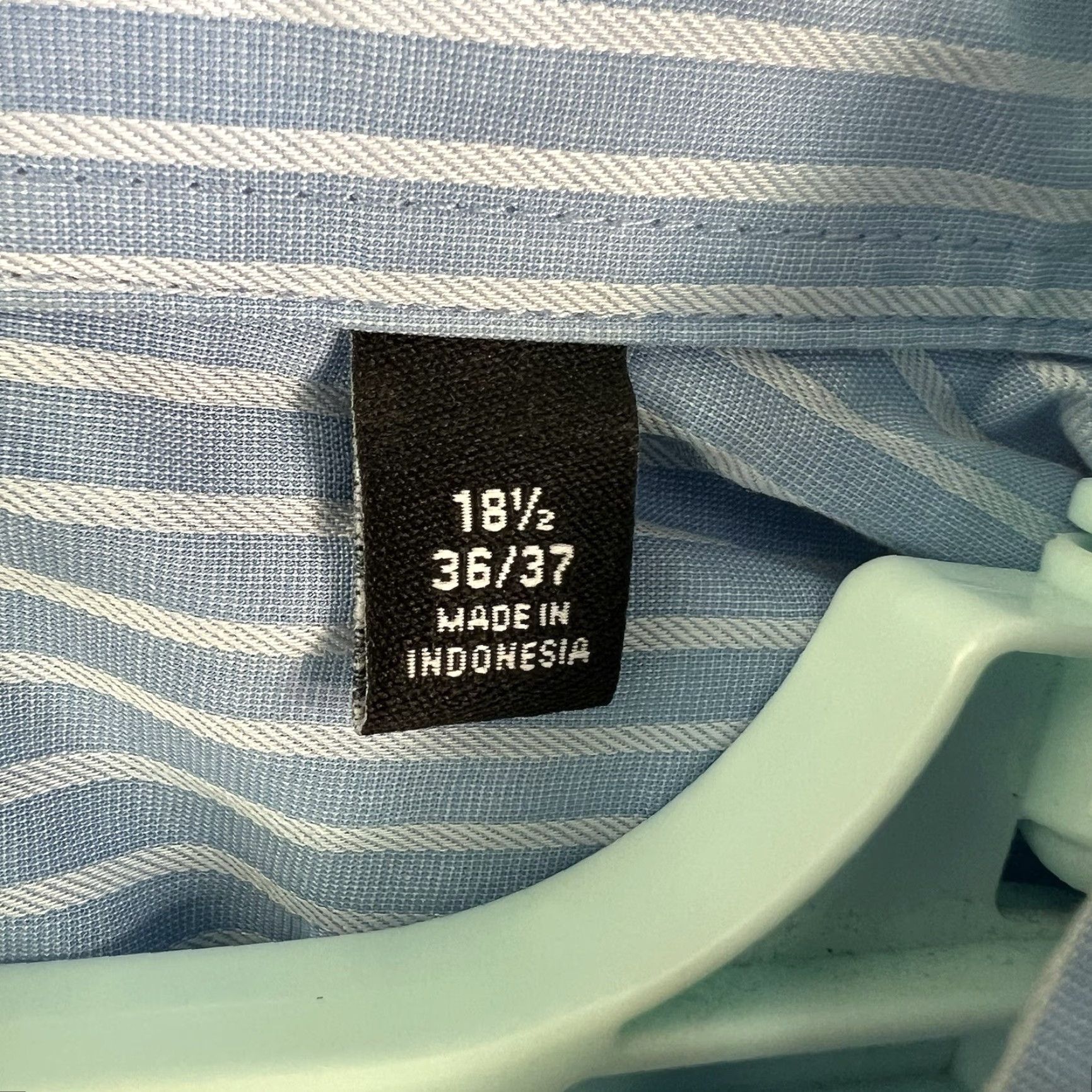 Vintage VINTAGE O'Neal Men's Dress Shirt Shirt Adults Large Blue Striped Business Casual Formal 80s Size 48R - 7 Thumbnail