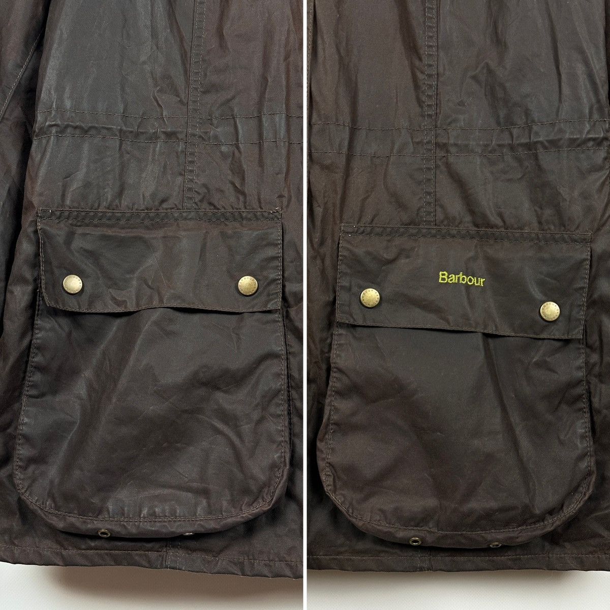 Barbour Retail Vintage Durham Brown Waxed Coat Jacket