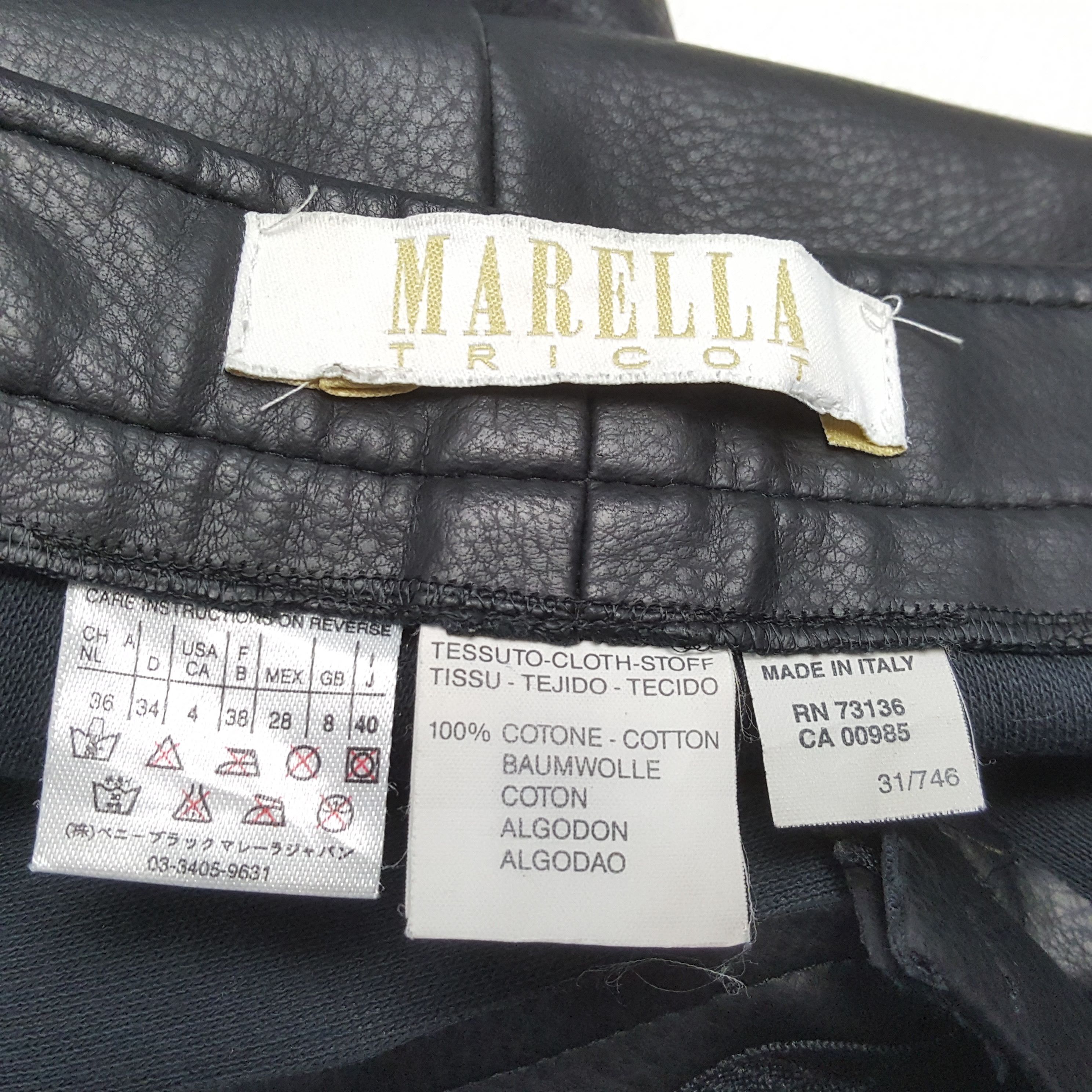 Marella × Vintage MARELLA TRICOT Italian Fashion Style Leather Pants Size 28" / US 6 / IT 42 - 14 Thumbnail