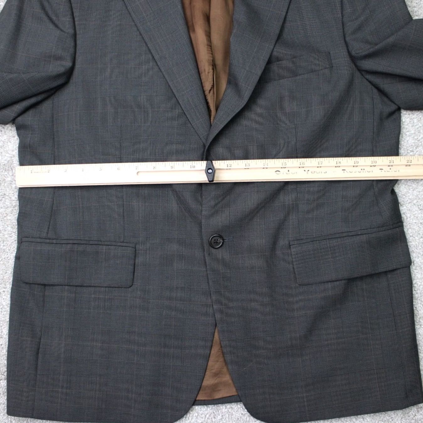 Chaps CHAPS Ralph Lauren Blazer Mens 41S Gray 100% Wool 2 Button Single Vent Jacket Size 42R - 3 Thumbnail