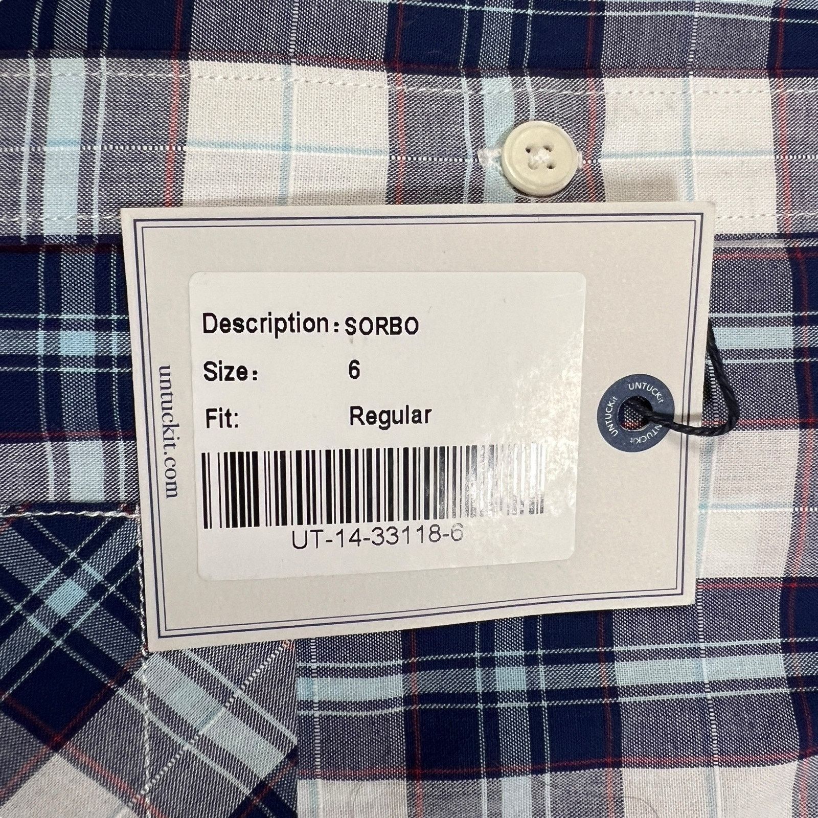 UNTUCKit UNTUCKit Size 6 Sorbo Plaid Long Sleeve Blue White Shirt Size M / US 6-8 / IT 42-44 - 5 Thumbnail