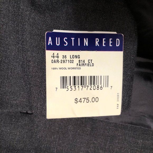 Austin Reed Austin reed men's new 100%wool sport coat blazer size:44L Size 44L - 6 Thumbnail