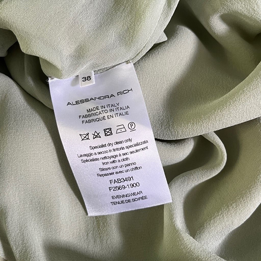 Alessandra Rich Alessandra Rich Ruffle Gown in Olive Green Size XS / US 0-2 / IT 36-38 - 13 Thumbnail