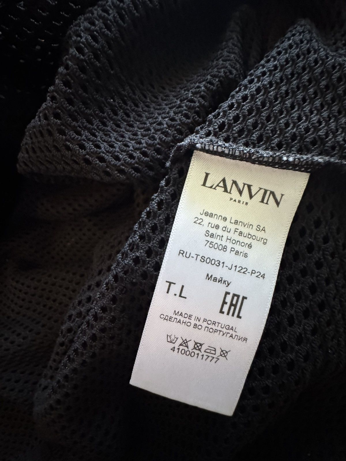 Lanvin Lanvin x Future Loose Fit Mesh Tshirt Size US L / EU 52-54 / 3 - 5 Thumbnail
