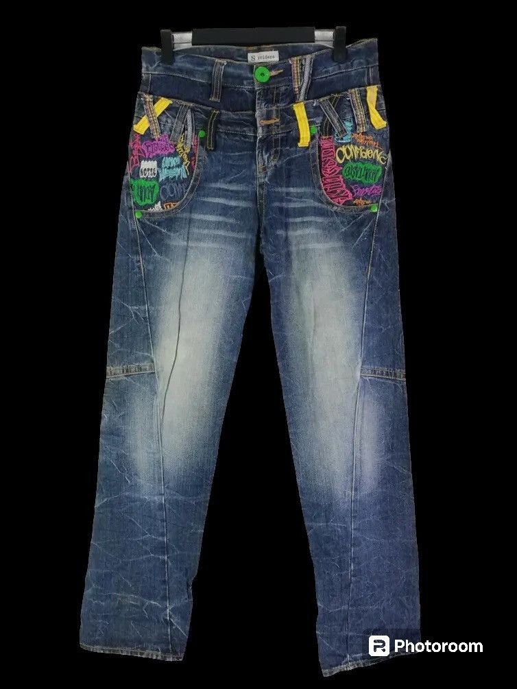 Tornado Mart Vintage Sorridere Double Waist Graffiti Pop Art Denim Size US 30 / EU 46 - 2 Thumbnail