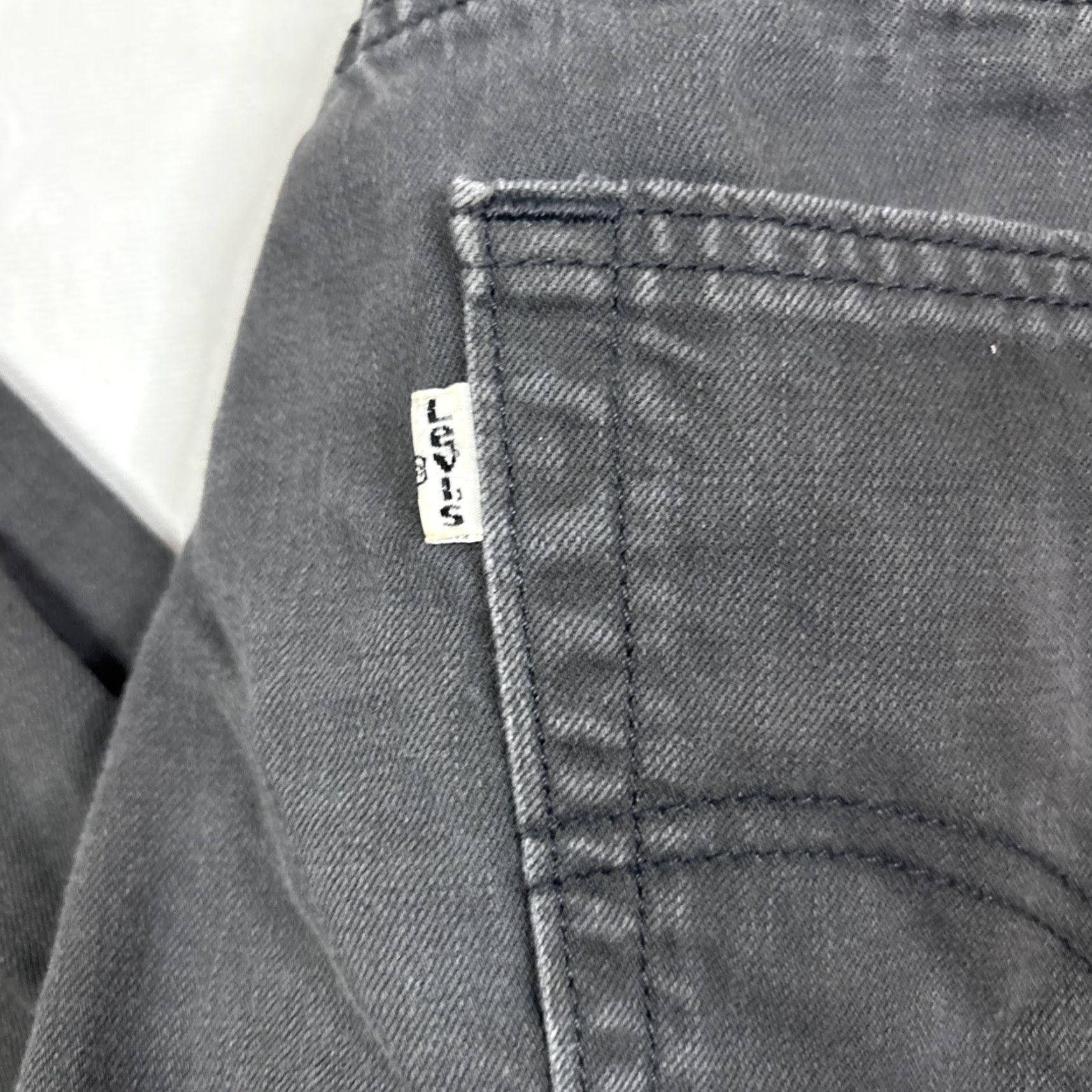 Levi's Levi's Jeans Pants Men 38W 34L Dark Gray White Tab Regular 505 Straight Denim Jeans Mens Size US 38 / EU 54 - 3 Thumbnail