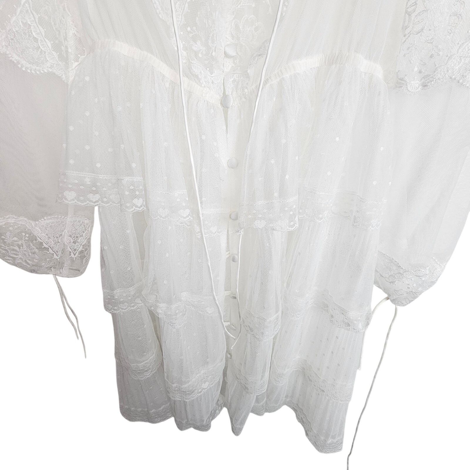 For Love & Lemons For Love & Lemons x Victorias Secrets Women Sheer Lace Dress Size 30" / US 8 / IT 44 - 4 Thumbnail