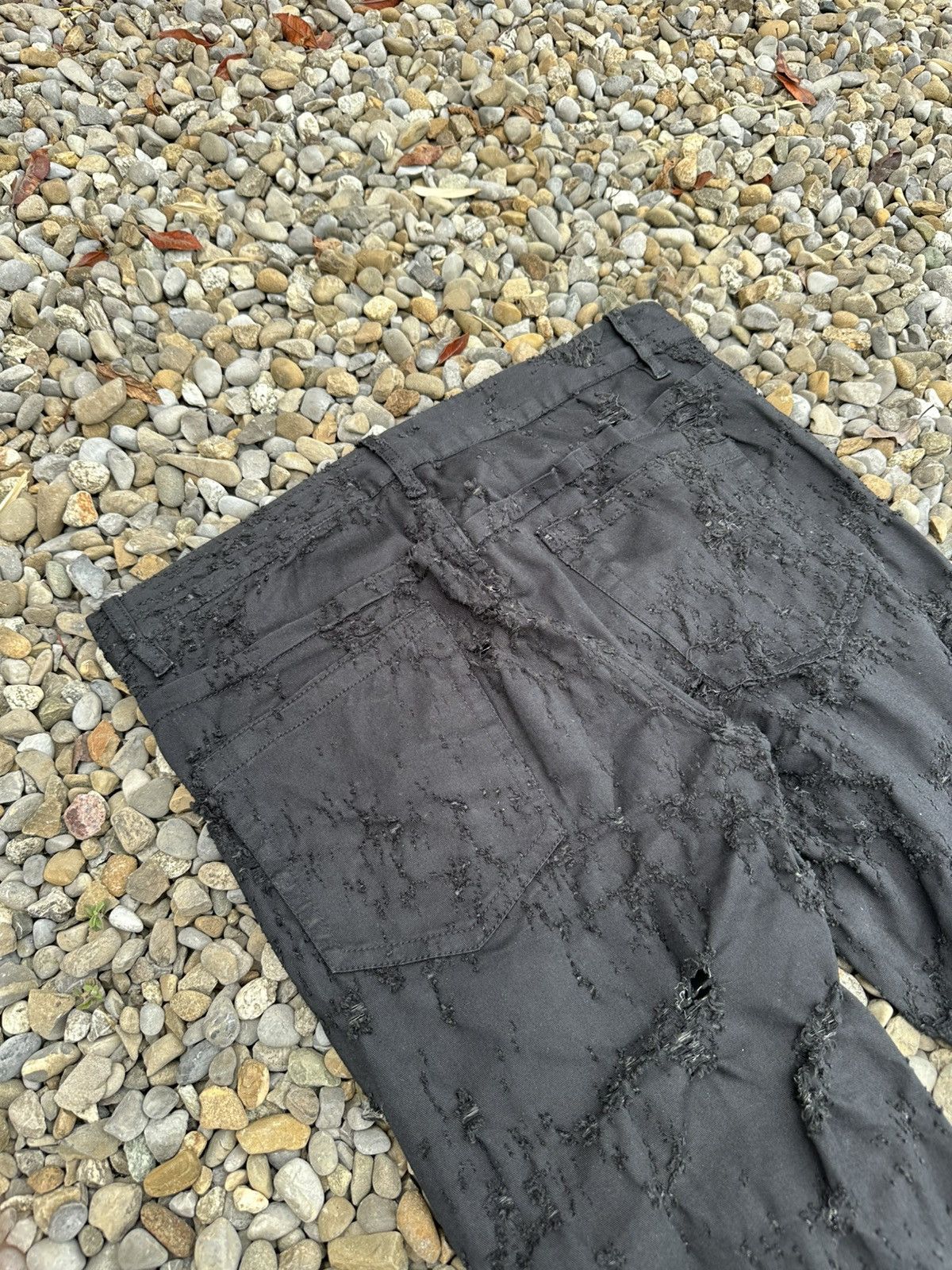 Ann Demeulemeester Ann Demeulemeester Distressed Black Slim Cut Denim Size US 32 / EU 48 - 4 Thumbnail