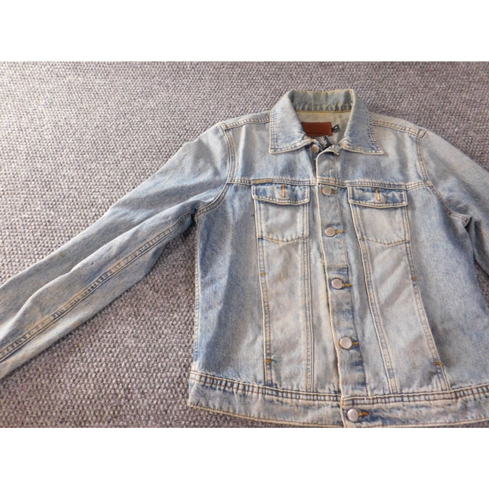 Calvin Klein Calvin Klein Denim Jacket Womens M Blue Button Cotton Jeans Regular Lining Logo Vintage No Size 32" / US 10 / IT 46 - 4 Thumbnail