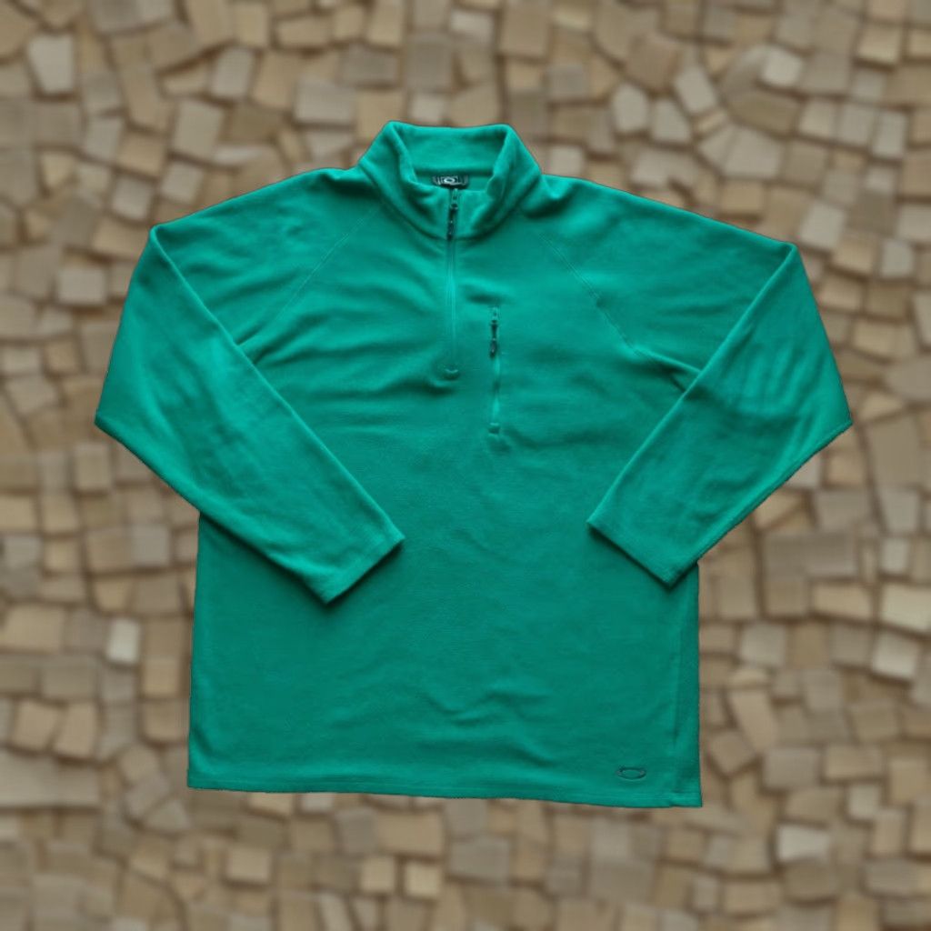Oakley VINTAGE Oakley Sweatshirt 1/4 Zip Fleece Outdoor Green XL Mens SZ Size US XL / EU 56 / 4 - 1 Thumbnail