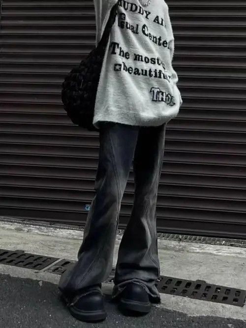 Japanese Brand × Jean Street Hip Hop Grunge Micro Flared Jeans Size US 32 / EU 48 - 2 Thumbnail