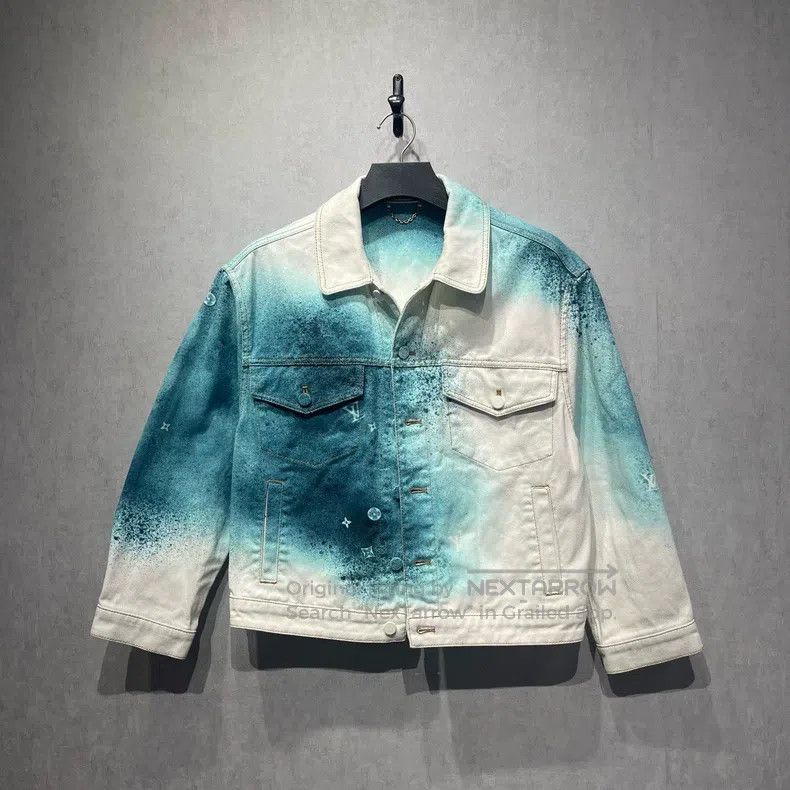 Louis Vuitton Louis Vuitton Gradient blue starry sky denim jacket Size US M / EU 48-50 / 2 - 1 Thumbnail