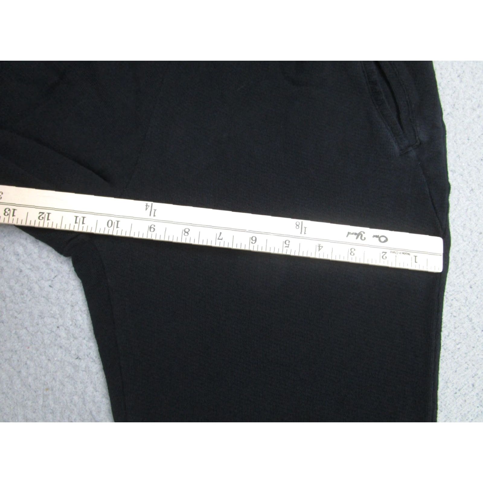 Vintage ATM Pants Mens Medium Black Fleece Sweatpants Joggers Elastic Waist 32x30 Cotton Size US 31 - 7 Thumbnail
