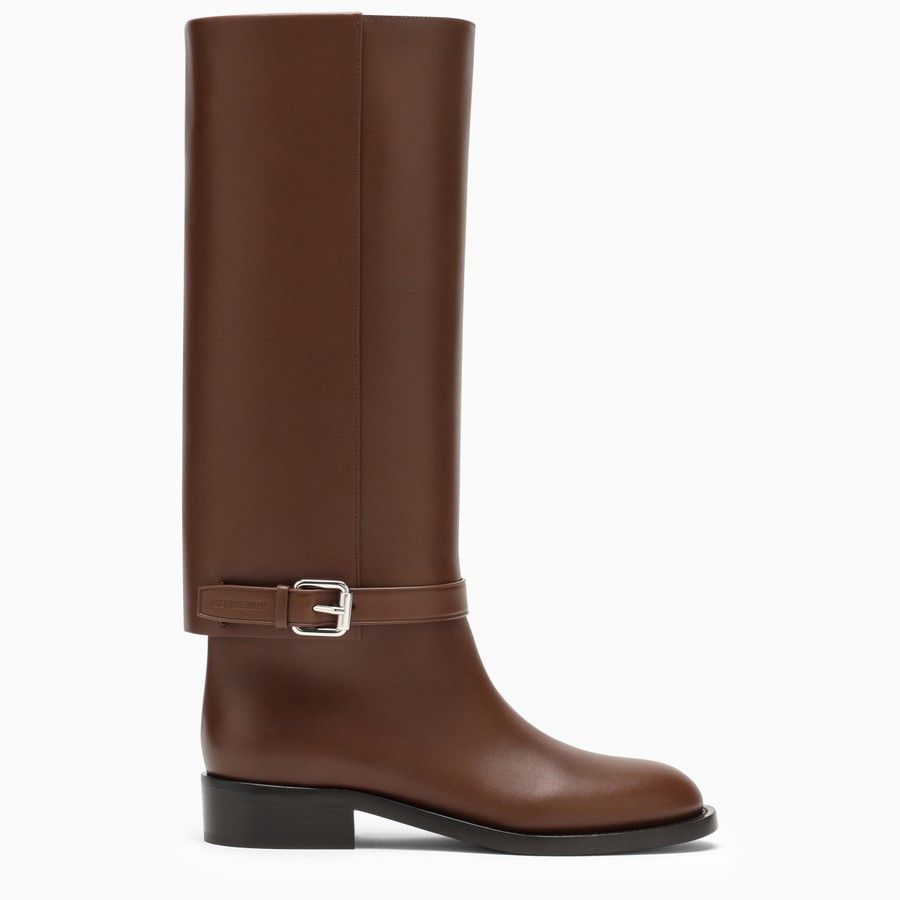 Burberry o1d2blof0824 High Leather Boots in Brown Size US 7 / IT 37 - 1 Thumbnail