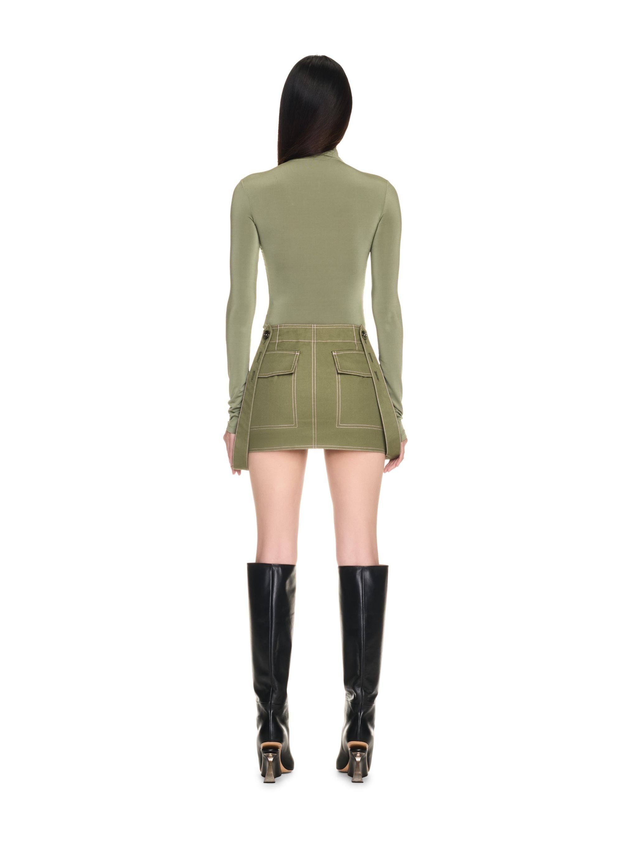 Off-White o1y1225 Mini Skirt in Military Green Size 32" / US 10 / IT 46 - 3 Thumbnail