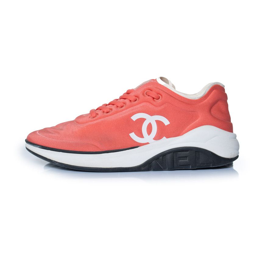 Chanel Chanel, 19P pink lycra CC logo low top trainers Size US 9 / IT 39 - 2 Thumbnail