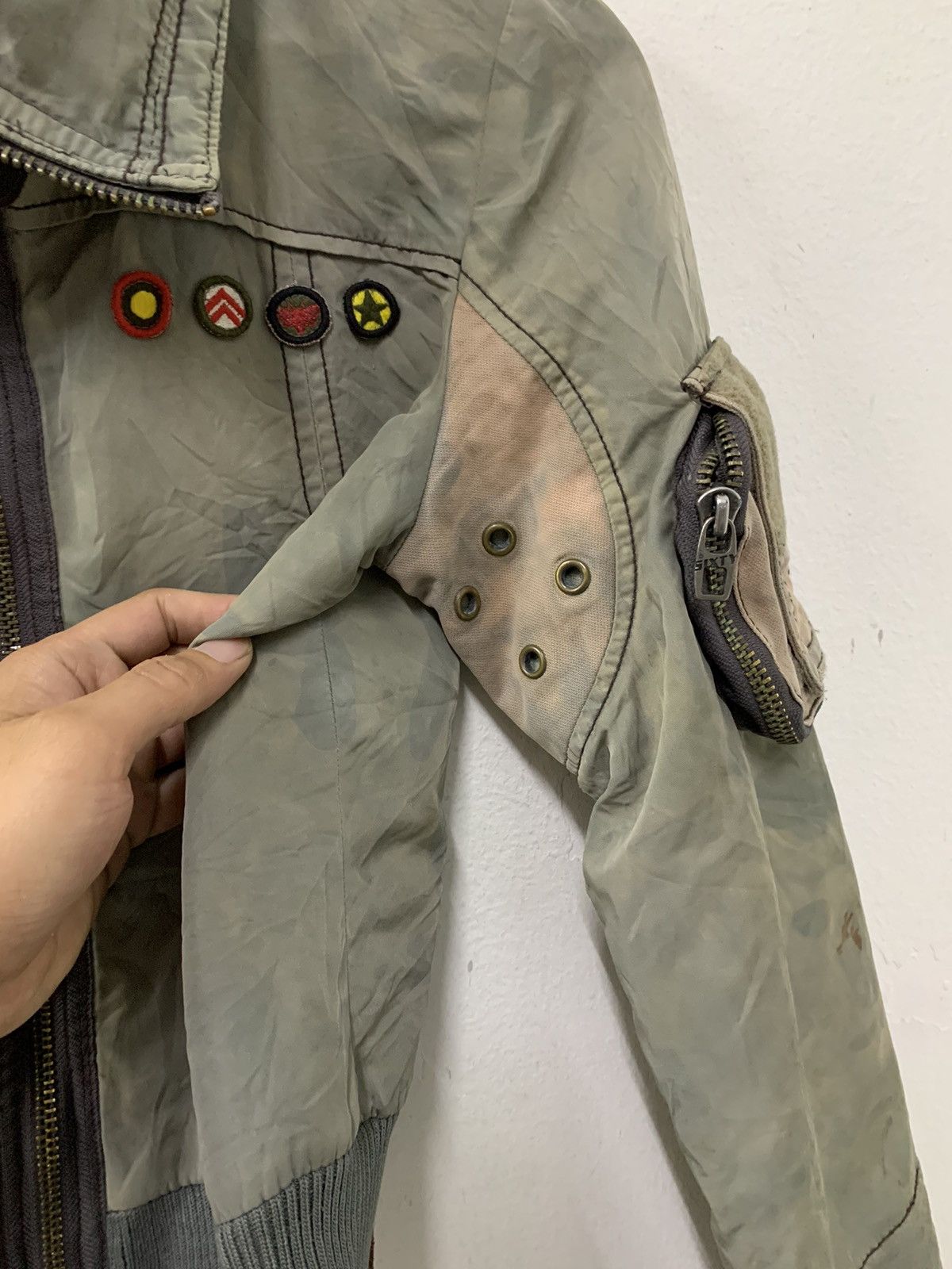 Miss Sixty × Vintage Miss Sixty Double zipper Bomber Jacket Leather Trimming Size XS / US 0-2 / IT 36-38 - 6 Thumbnail