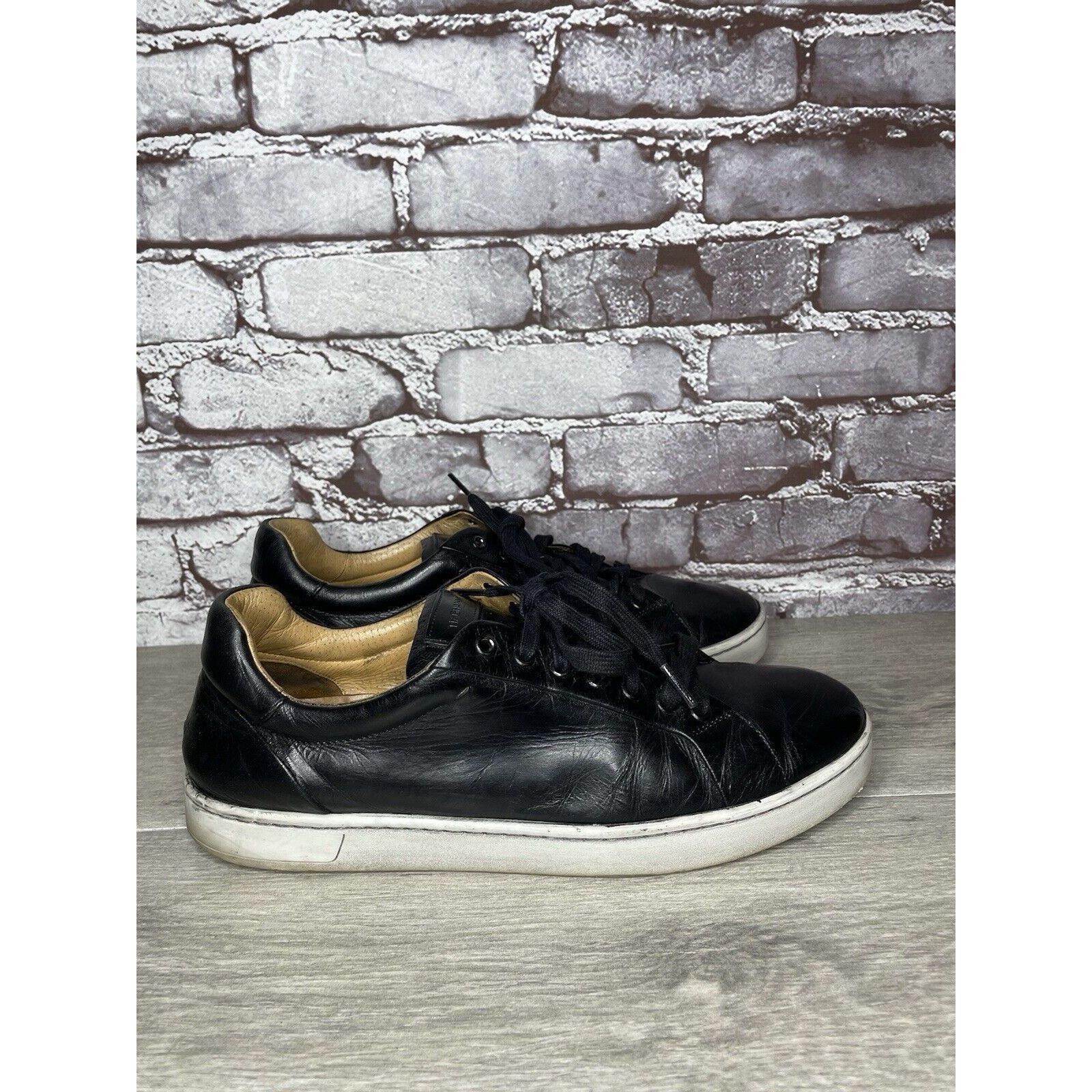 Magnanni Magnanni Elonso Black Leather Casual Lace Up Low Top Sneaker Size US 10 / EU 43 - 16 Thumbnail