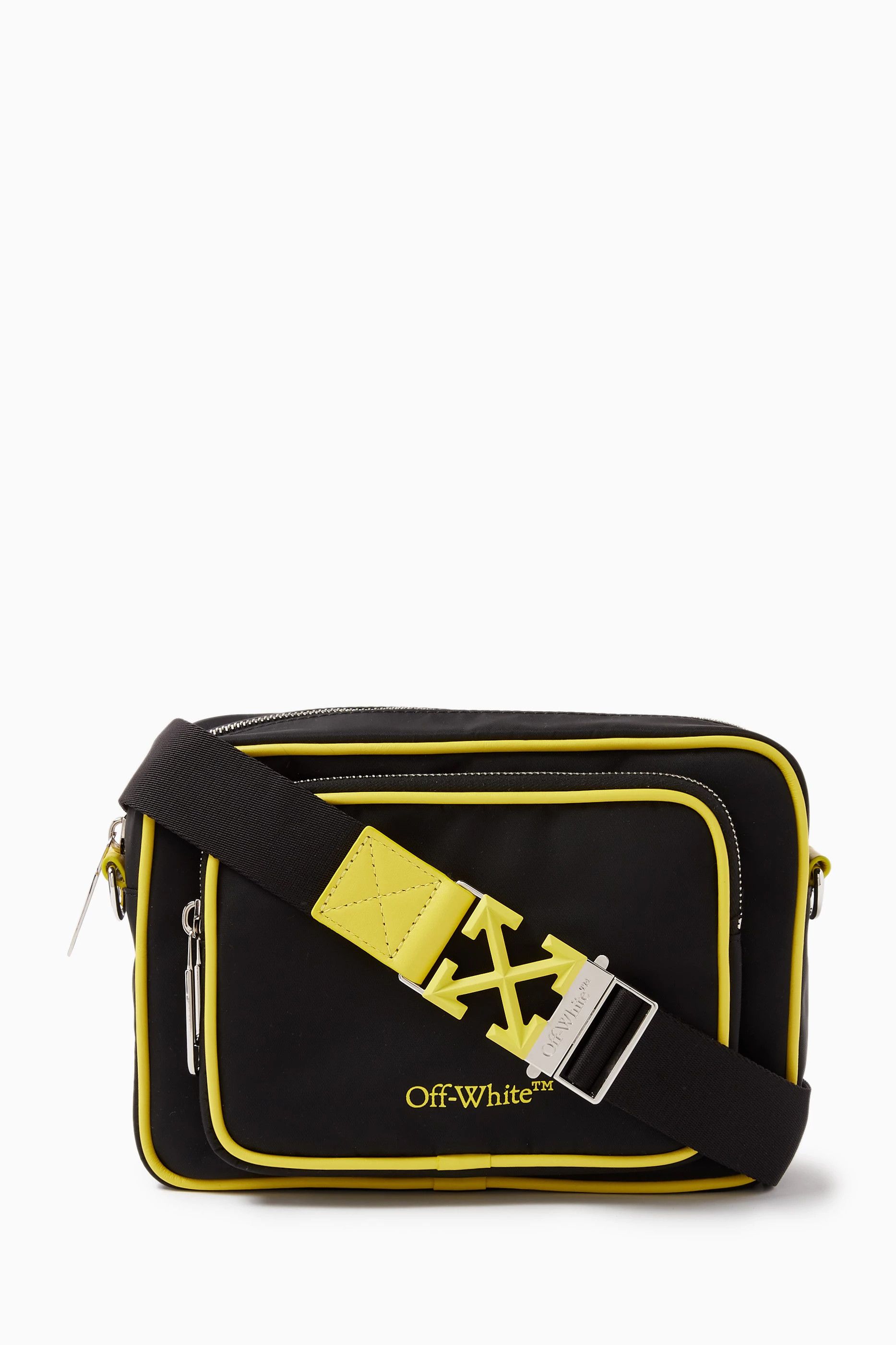 Off-White o1y0225 Size : OS / Logo Cross-Body Bag in Black/Yellow Size ONE SIZE - 1 Thumbnail