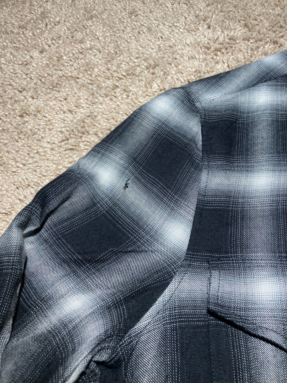 Celine SS19 Celine Shadow Plaid Western Shirt Viscose 2019 Hedi 37 Size US S / EU 44-46 / 1 - 6 Thumbnail